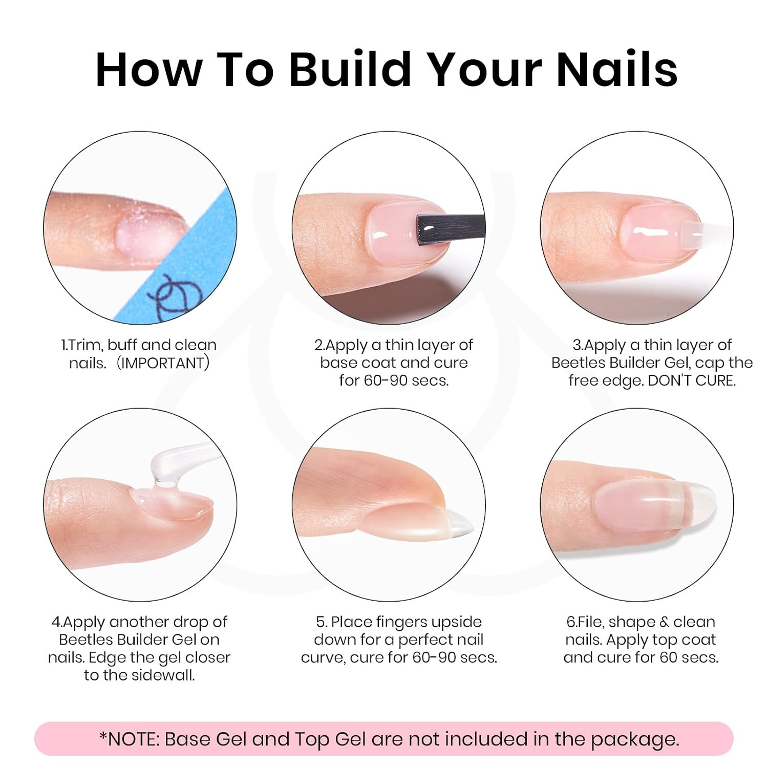 image:imageBeetles Builder Gel for Nails HEMAFree 15 ML 7 in 1 Pink Glitter Builder Nail Gel for Nail Instant Apex amp Nail Extension Builder Strengthening Nail Art Design for Beginner WomenUV amp LED Lamp NeededB Glitter White HEMAFree 15 mL