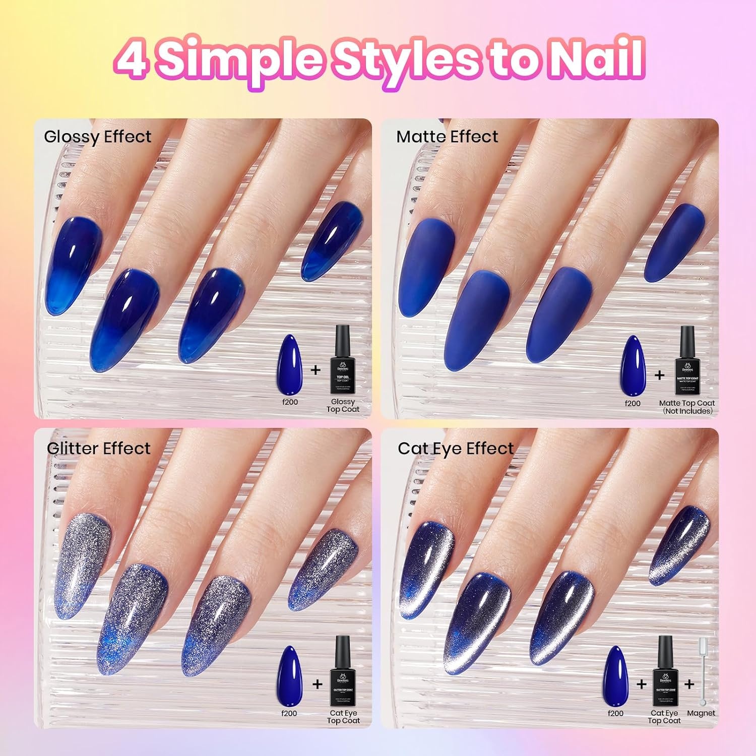 image:imageBeetles Gel Nail Polish Set 20 Colors Yellow Orange Burgundy Red Brown Black Green Gel Nail Polish Kit with Glossy Matte Gel Top Base Coat Soak Off Uv Manicure Gift for WomenDaily Pop