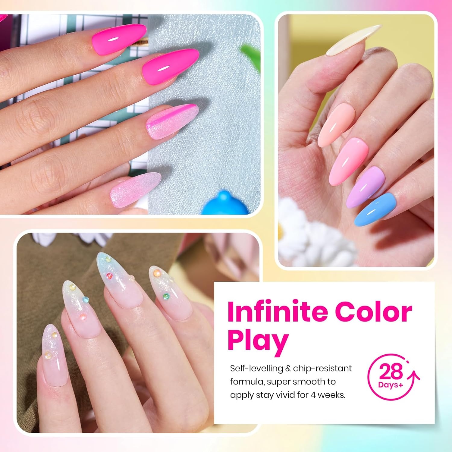 image:imageBeetles Gel Nail Polish Set 20 Colors Yellow Orange Burgundy Red Brown Black Green Gel Nail Polish Kit with Glossy Matte Gel Top Base Coat Soak Off Uv Manicure Gift for WomenMulticolor