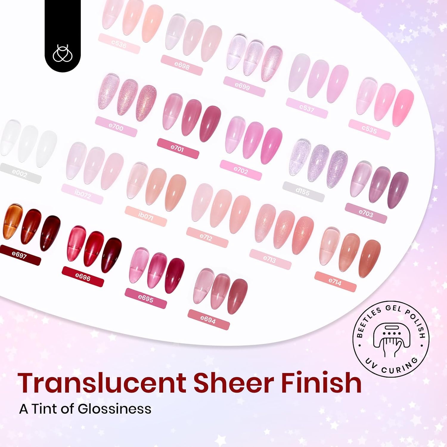 image:imageBeetles Gel Nail Polish Set 20 Colors Yellow Orange Burgundy Red Brown Black Green Gel Nail Polish Kit with Glossy Matte Gel Top Base Coat Soak Off Uv Manicure Gift for Women20 Colors Classic Nude