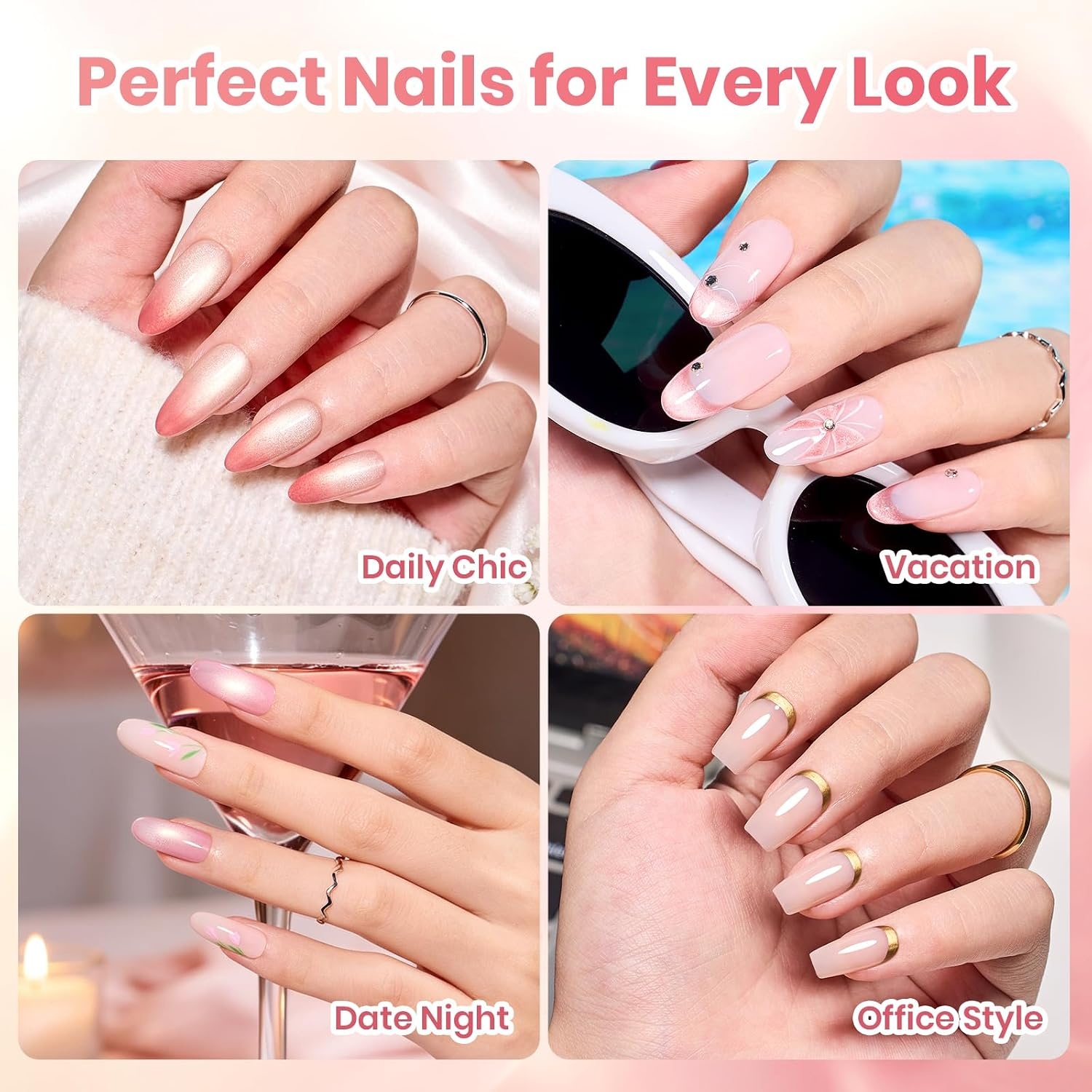 image:imageBeetles Gel Nail Polish Set 20 Colors Yellow Orange Burgundy Red Brown Black Green Gel Nail Polish Kit with Glossy Matte Gel Top Base Coat Soak Off Uv Manicure Gift for WomenBlush Canvas
