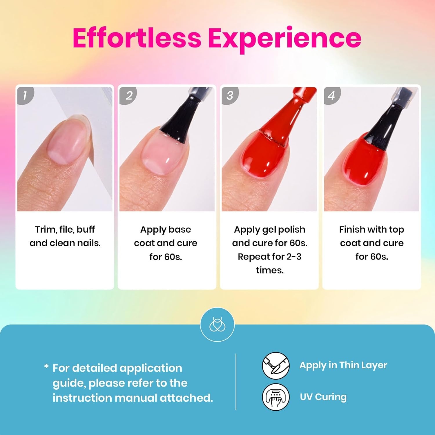 image:imageBeetles Gel Nail Polish Set 20 Colors Yellow Orange Burgundy Red Brown Black Green Gel Nail Polish Kit with Glossy Matte Gel Top Base Coat Soak Off Uv Manicure Gift for WomenMulticolor