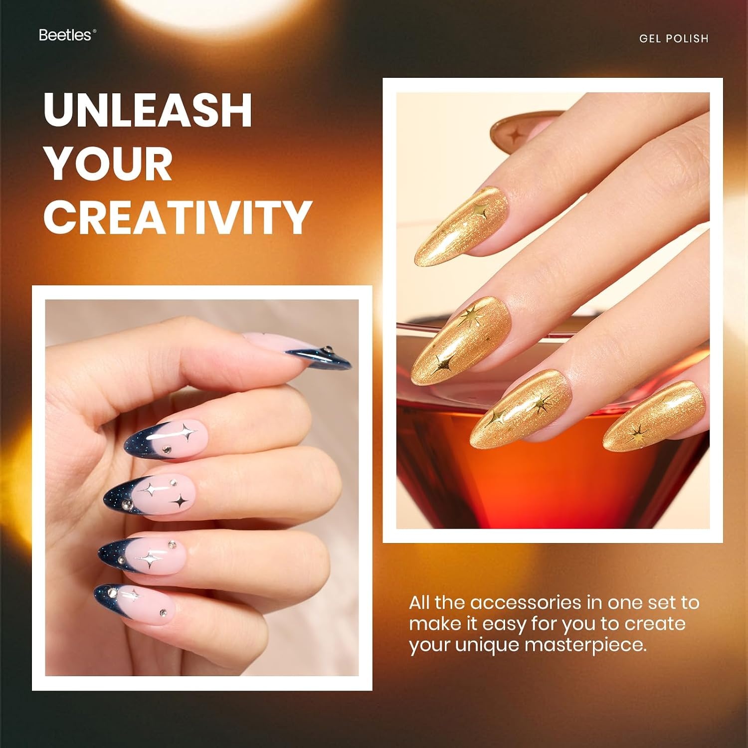 image:imageBeetles Gel Nail Polish Set 20 Colors Yellow Orange Burgundy Red Brown Black Green Gel Nail Polish Kit with Glossy Matte Gel Top Base Coat Soak Off Uv Manicure Gift for Women00 Amber Twilight