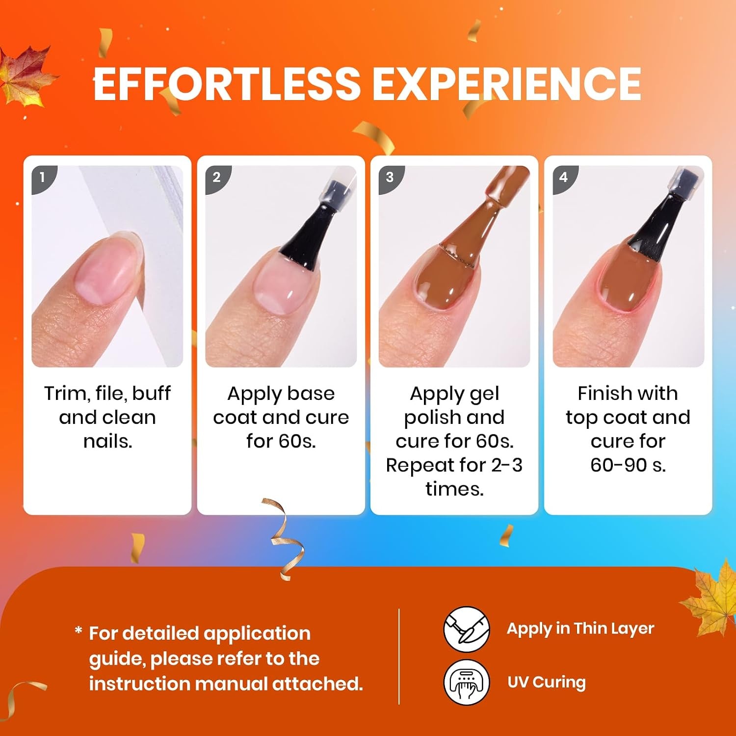image:imageBeetles Gel Nail Polish Set 20 Colors Yellow Orange Burgundy Red Brown Black Green Gel Nail Polish Kit with Glossy Matte Gel Top Base Coat Soak Off Uv Manicure Gift for Women00 Fall Festival