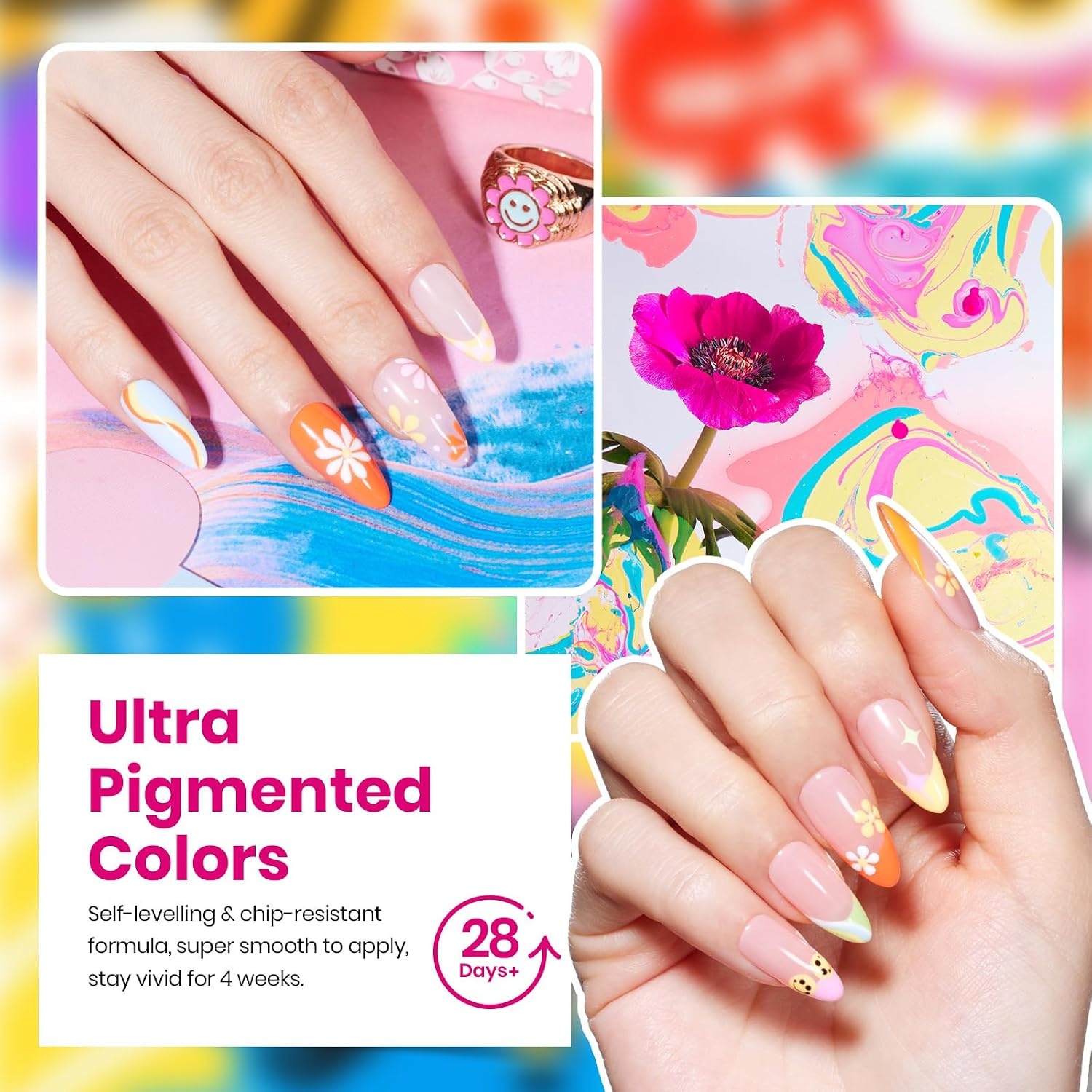 image:imageBeetles Gel Nail Polish Set 44 PCS Brown Nude Burgundy Gel Polish Nails Fairytale Town Collection with 4Pcs Base Glitter Matte Glossy Top Coat Soak off Uv Gel DIY ManicureDoodle Dreams Pastel Gel