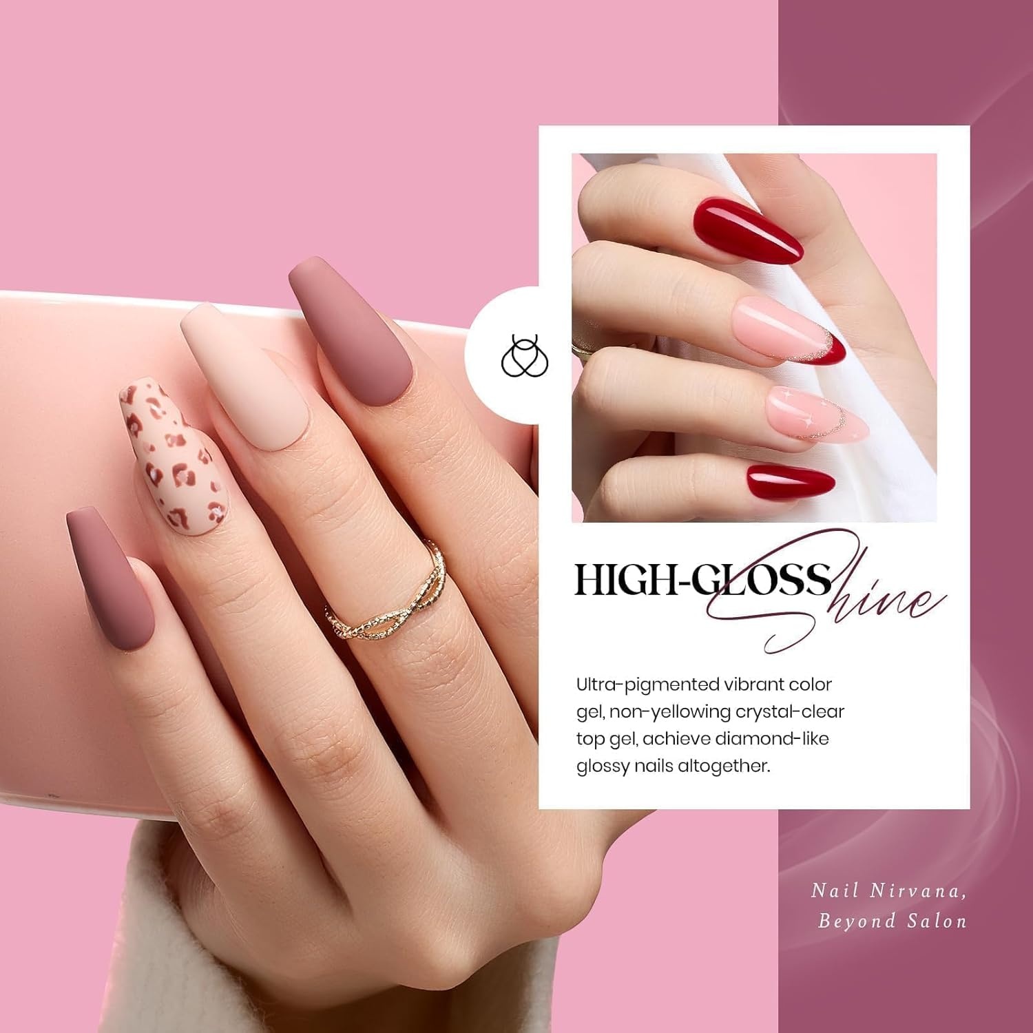 image:imageBeetles Gel Nail Polish Set 44 PCS Brown Nude Burgundy Gel Polish Nails Fairytale Town Collection with 4Pcs Base Glitter Matte Glossy Top Coat Soak off Uv Gel DIY Manicure00 20 Colors Sophisticated Charm