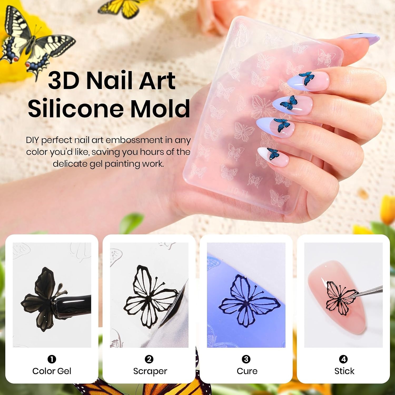 image:imageBeetles Gel Nail Polish Set 44 PCS Brown Nude Burgundy Gel Polish Nails Fairytale Town Collection with 4Pcs Base Glitter Matte Glossy Top Coat Soak off Uv Gel DIY ManicureFlutter By