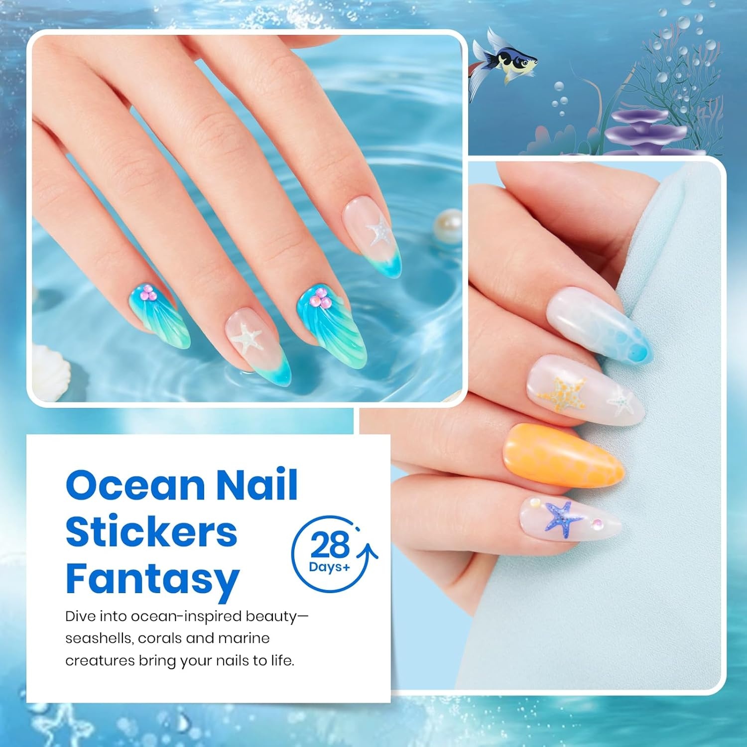image:imageBeetles Gel Nail Polish Set 44 PCS Brown Nude Burgundy Gel Polish Nails Fairytale Town Collection with 4Pcs Base Glitter Matte Glossy Top Coat Soak off Uv Gel DIY ManicureOcean Odyssey