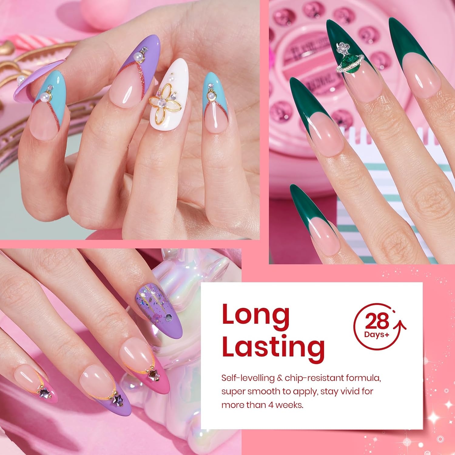 image:imageBeetles Gel Nail Polish Set 44 PCS Brown Nude Burgundy Gel Polish Nails Fairytale Town Collection with 4Pcs Base Glitter Matte Glossy Top Coat Soak off Uv Gel DIY Manicure23Pcs Shoujo Manga