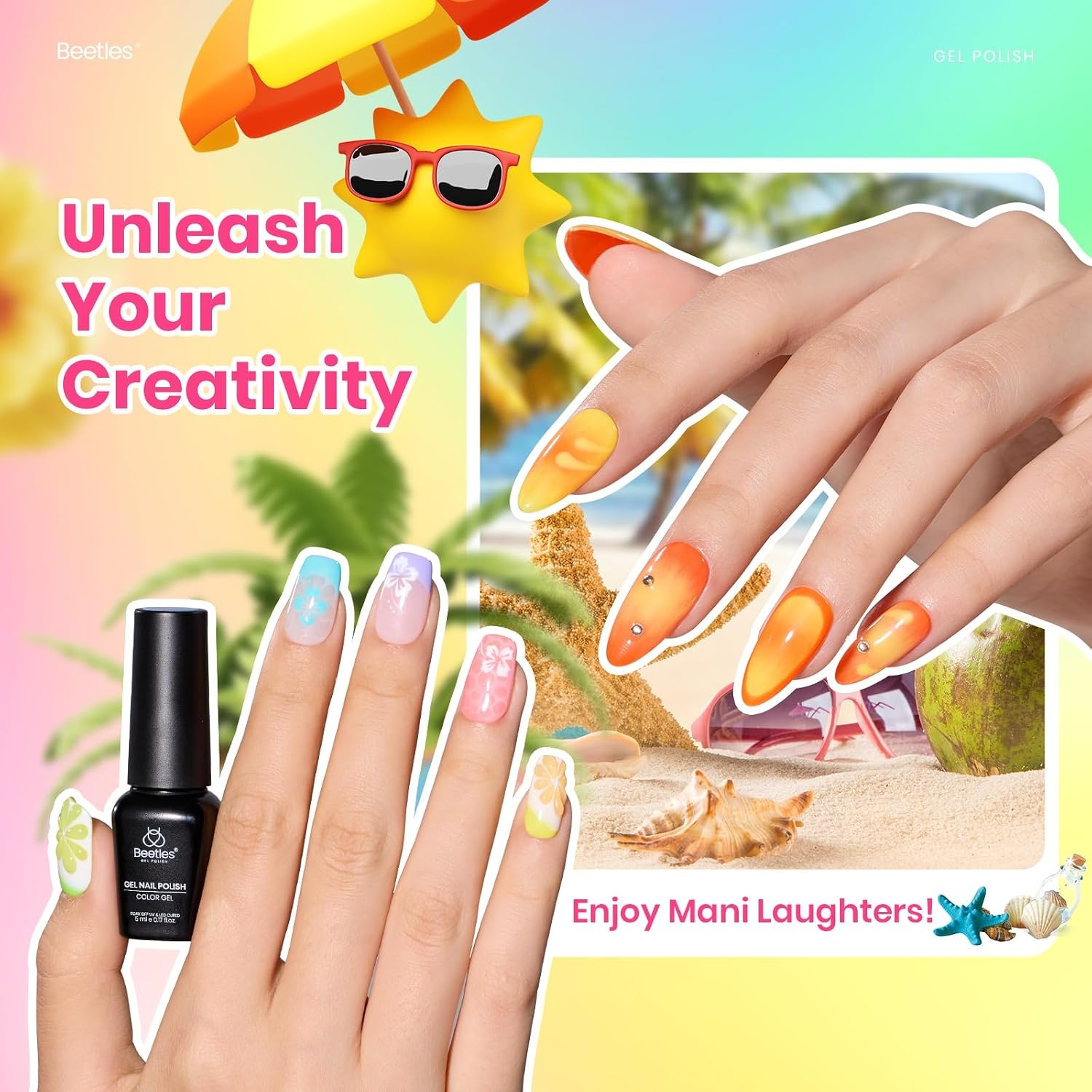 image:imageBeetles Gel Nail Polish Set 44 PCS Brown Nude Burgundy Gel Polish Nails Fairytale Town Collection with 4Pcs Base Glitter Matte Glossy Top Coat Soak off Uv Gel DIY ManicureColorful holidays