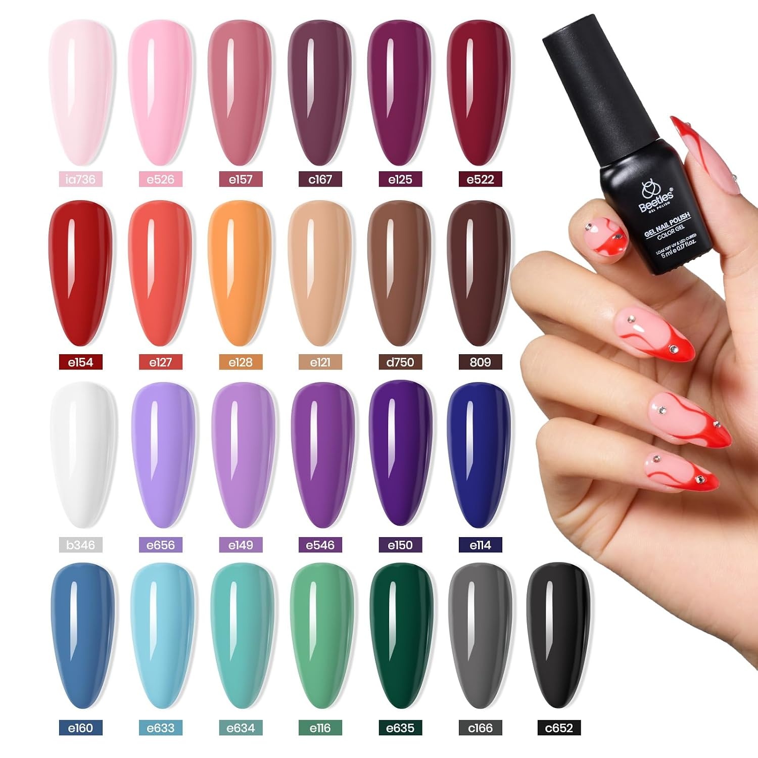 image:imageBeetles Gel Nail Polish Set 44 PCS Brown Nude Burgundy Gel Polish Nails Fairytale Town Collection with 4Pcs Base Glitter Matte Glossy Top Coat Soak off Uv Gel DIY Manicure1Urban Rhythm