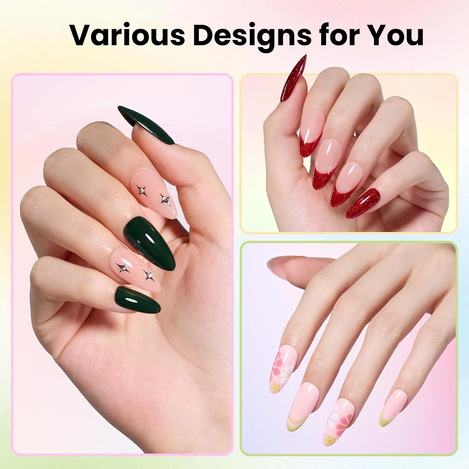 image:imageBeetles Gel Nail Polish Set 36 Colors Gel Polish Set Sparkle Red Pink Glitter Black Nail Kit Free Journey Collection with 3Pcs Base Top Coat Soak off Uv Gel Polish Manicure KitOutfit Collection