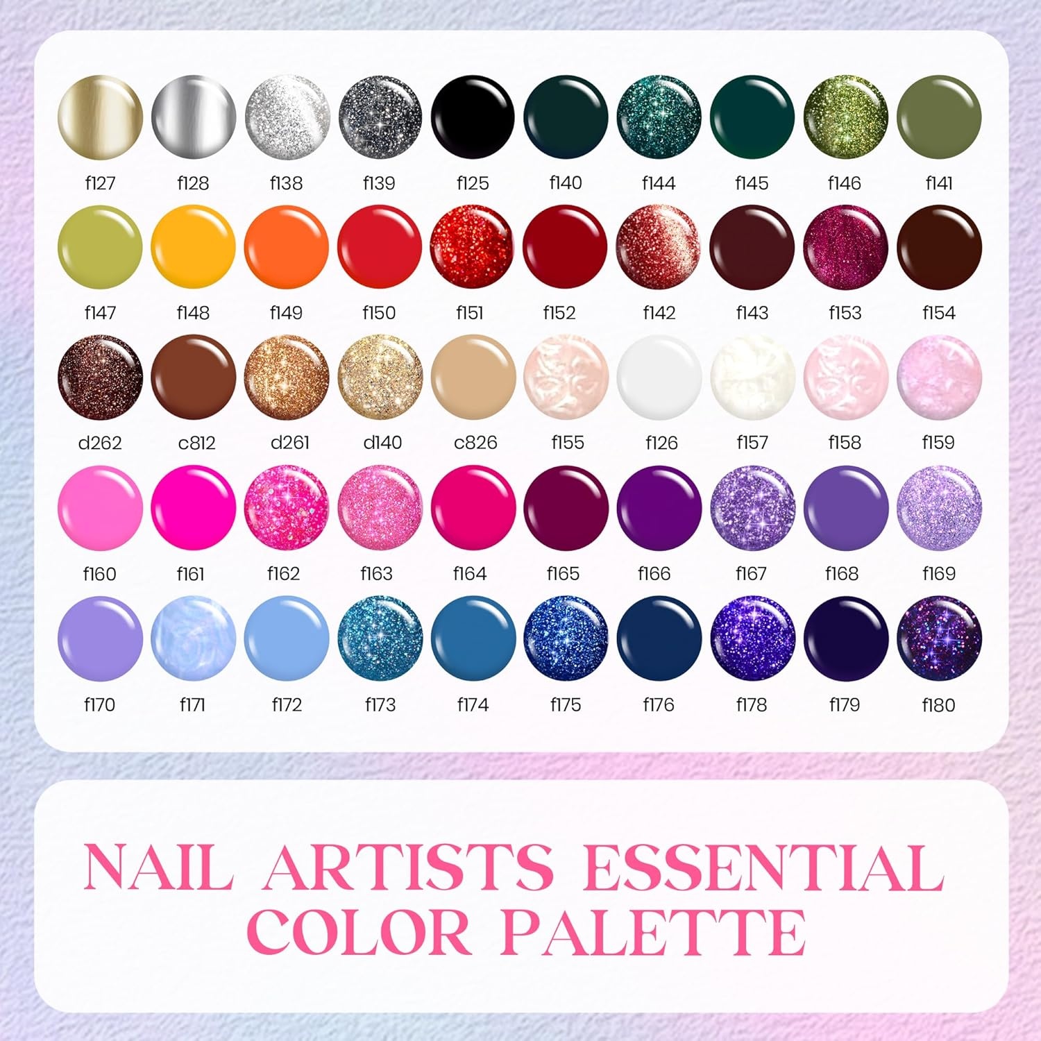 image:imageBeetles Gel Nail Polish Set 36 Colors Gel Polish Set Sparkle Red Pink Glitter Black Nail Kit Free Journey Collection with 3Pcs Base Top Coat Soak off Uv Gel Polish Manicure Kit50 Colors Glitter Swirl Nails Art
