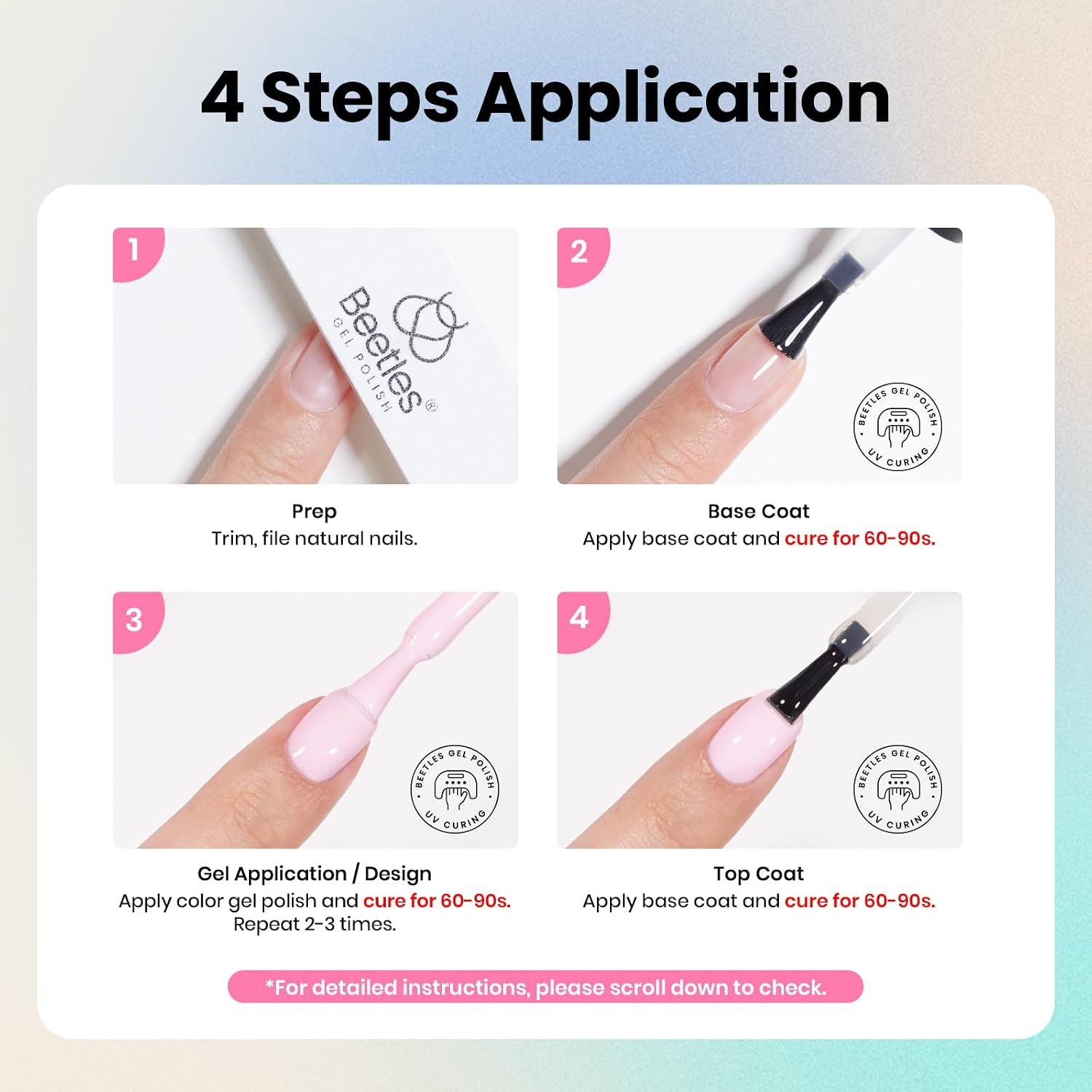 image:imageBeetles Gel Nail Polish Set 36 Colors Gel Polish Set Sparkle Red Pink Glitter Black Nail Kit Free Journey Collection with 3Pcs Base Top Coat Soak off Uv Gel Polish Manicure KitOutfit Collection