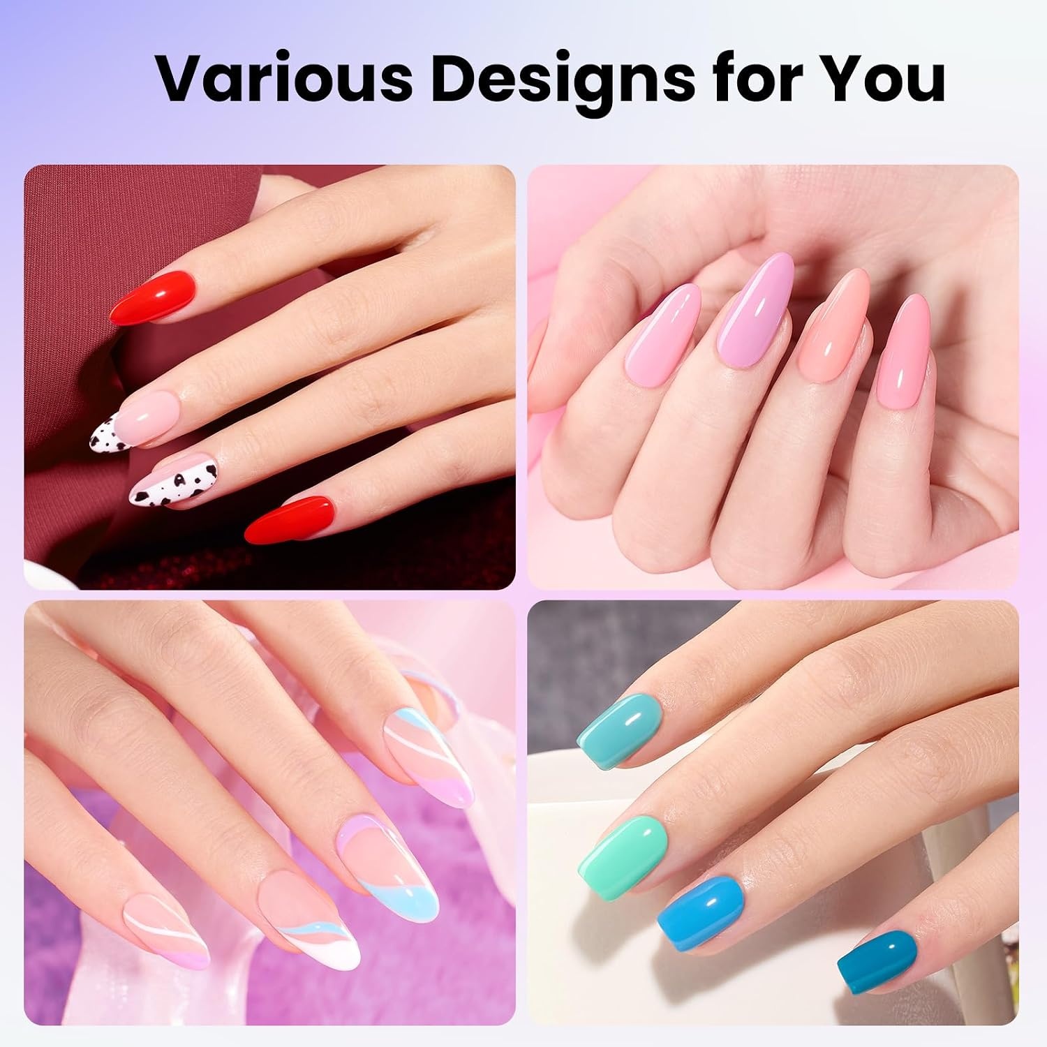 image:imageBeetles Gel Nail Polish Set 36 Colors Gel Polish Set Sparkle Red Pink Glitter Black Nail Kit Free Journey Collection with 3Pcs Base Top Coat Soak off Uv Gel Polish Manicure Kit0 20 Colors Colorful Dreamscape