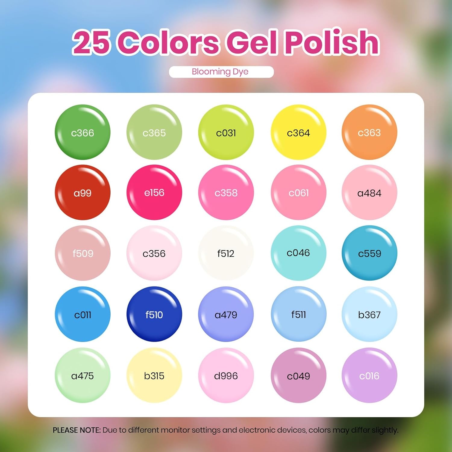 image:imageBeetles Gel Nail Polish Set 36 Colors Gel Polish Set Sparkle Red Pink Glitter Black Nail Kit Free Journey Collection with 3Pcs Base Top Coat Soak off Uv Gel Polish Manicure KitBlooming Dye