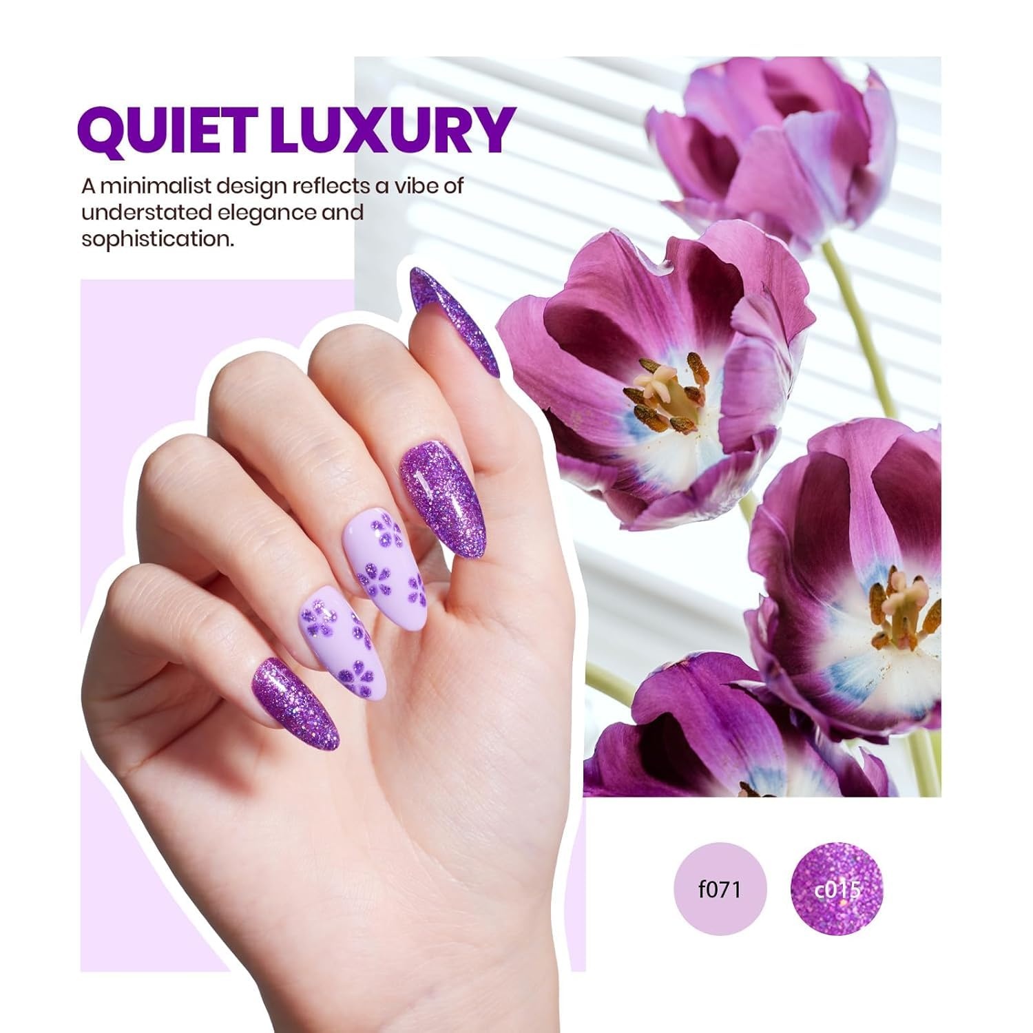 image:imageBeetles Gel Nail Polish Set 36 Colors Gel Polish Set Sparkle Red Pink Glitter Black Nail Kit Free Journey Collection with 3Pcs Base Top Coat Soak off Uv Gel Polish Manicure Kit45 Colors Exquisite Femininity
