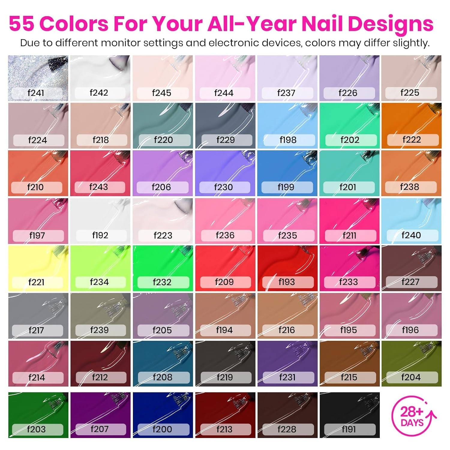 image:imageBeetles Gel Nail Polish Set 36 Colors Gel Polish Set Sparkle Red Pink Glitter Black Nail Kit Free Journey Collection with 3Pcs Base Top Coat Soak off Uv Gel Polish Manicure Kit1Color Enchantment Pro