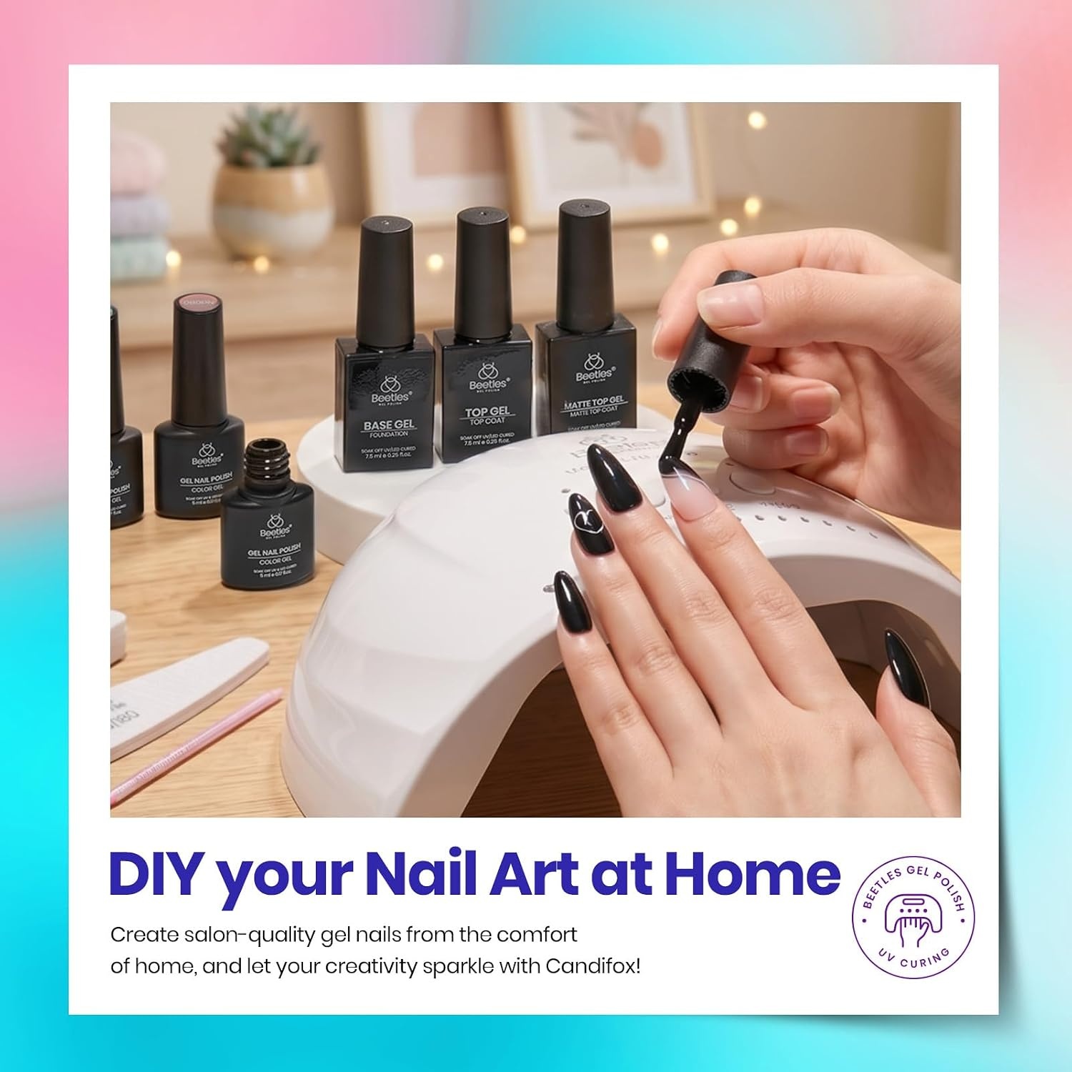 image:imageBeetles Gel Nail Polish Set 36 Colors Gel Polish Set Sparkle Red Pink Glitter Black Nail Kit Free Journey Collection with 3Pcs Base Top Coat Soak off Uv Gel Polish Manicure Kit020 Colors