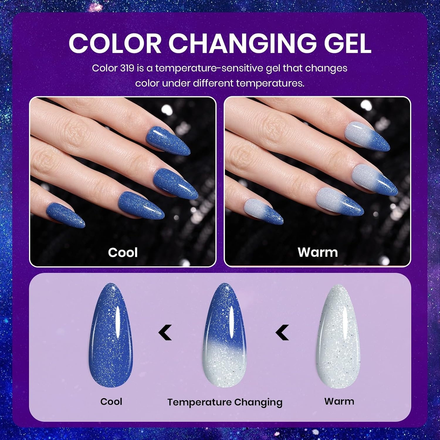 image:imageBeetles Gel Polish Set 39Pcs Red Burgundy Blue Green Nude Pink Purple Gel Nail Polish with Base Top Coat for Manicure Lovers DIY at Home UV LED Needed Gift for Women Enchanted JewelryStellar Mirage