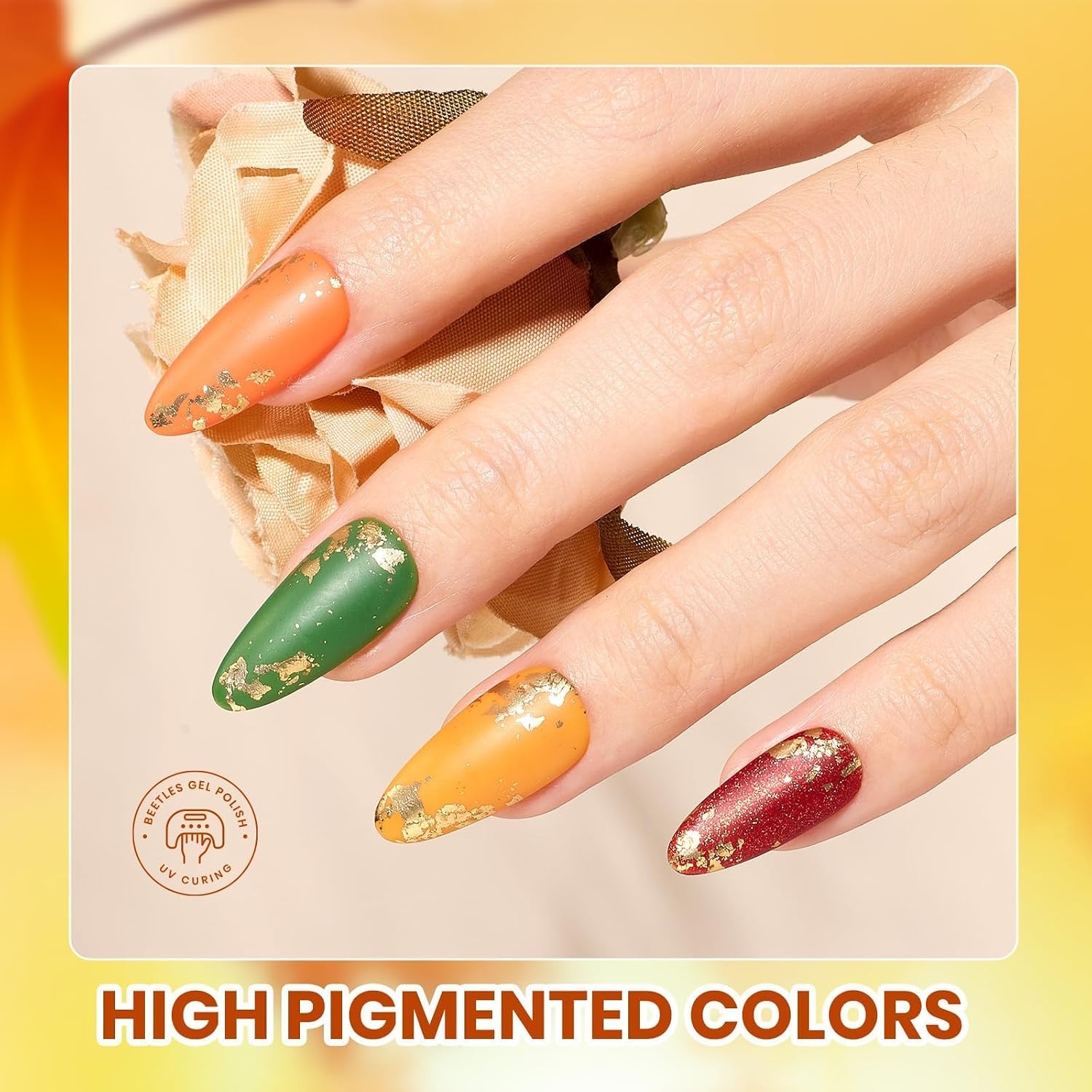 image:imageBeetles Gel Polish Set 39Pcs Red Burgundy Blue Green Nude Pink Purple Gel Nail Polish with Base Top Coat for Manicure Lovers DIY at Home UV LED Needed Gift for Women Enchanted JewelryGlint Crush
