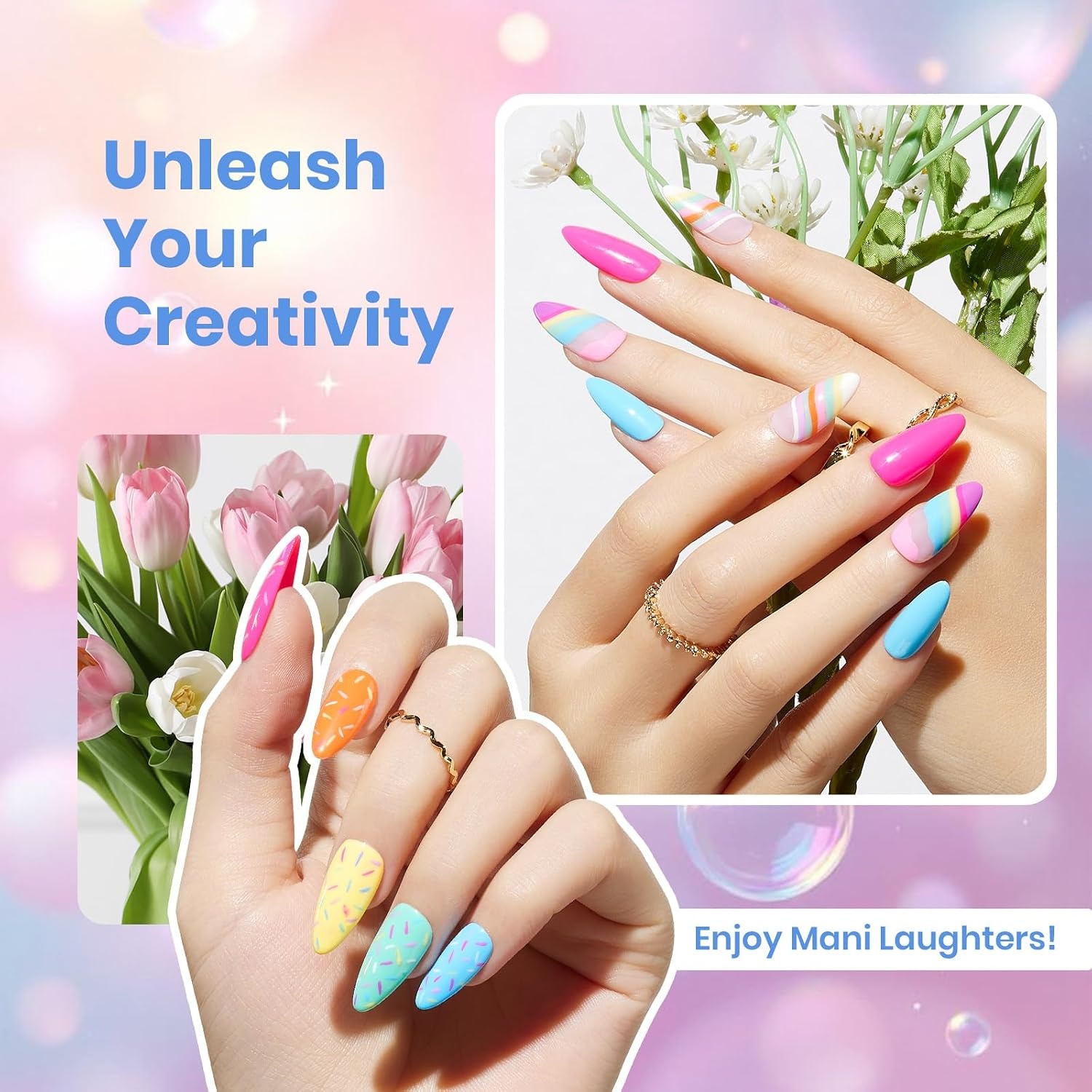 image:imageBeetles Gel Polish Set 39Pcs Red Burgundy Blue Green Nude Pink Purple Gel Nail Polish with Base Top Coat for Manicure Lovers DIY at Home UV LED Needed Gift for Women Enchanted JewelryColorful Candies