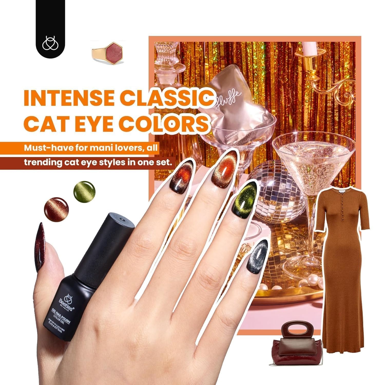 image:imageBeetles Gel Polish Set 39Pcs Red Burgundy Blue Green Nude Pink Purple Gel Nail Polish with Base Top Coat for Manicure Lovers DIY at Home UV LED Needed Gift for Women Enchanted Jewelry000Galaxy Gemlight