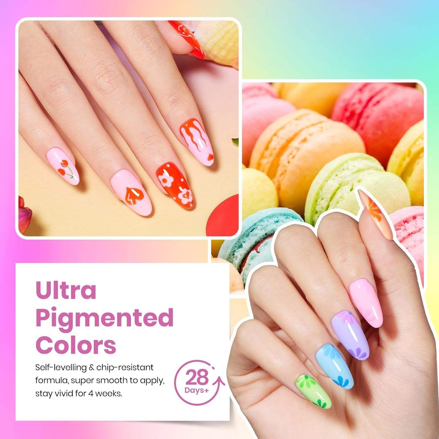 image:imageBeetles Gel Polish Set 39Pcs Red Burgundy Blue Green Nude Pink Purple Gel Nail Polish with Base Top Coat for Manicure Lovers DIY at Home UV LED Needed Gift for Women Enchanted JewelryVivid Whimsy