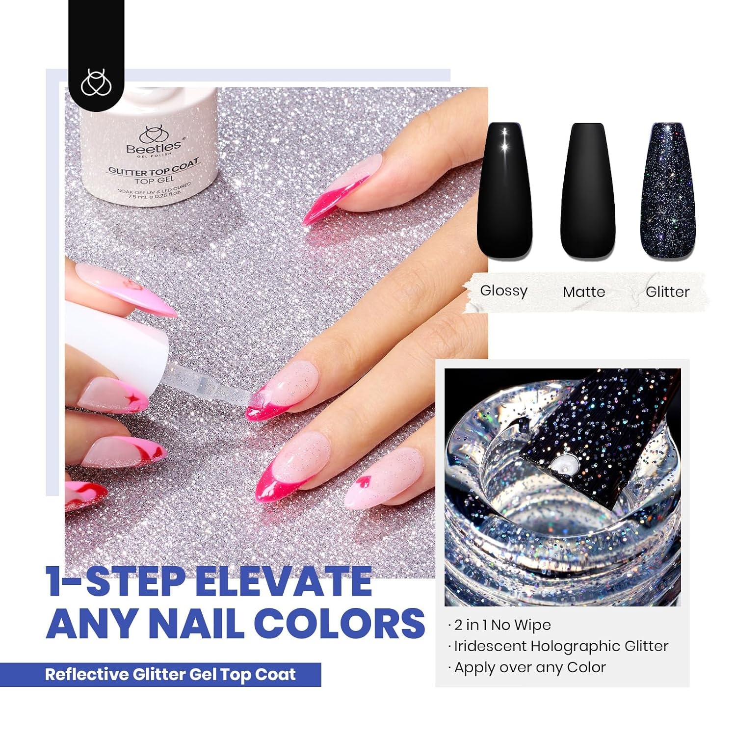 image:imageBeetles Gel Polish Set 39Pcs Red Burgundy Blue Green Nude Pink Purple Gel Nail Polish with Base Top Coat for Manicure Lovers DIY at Home UV LED Needed Gift for Women Enchanted Jewelry00 Colorful Muse
