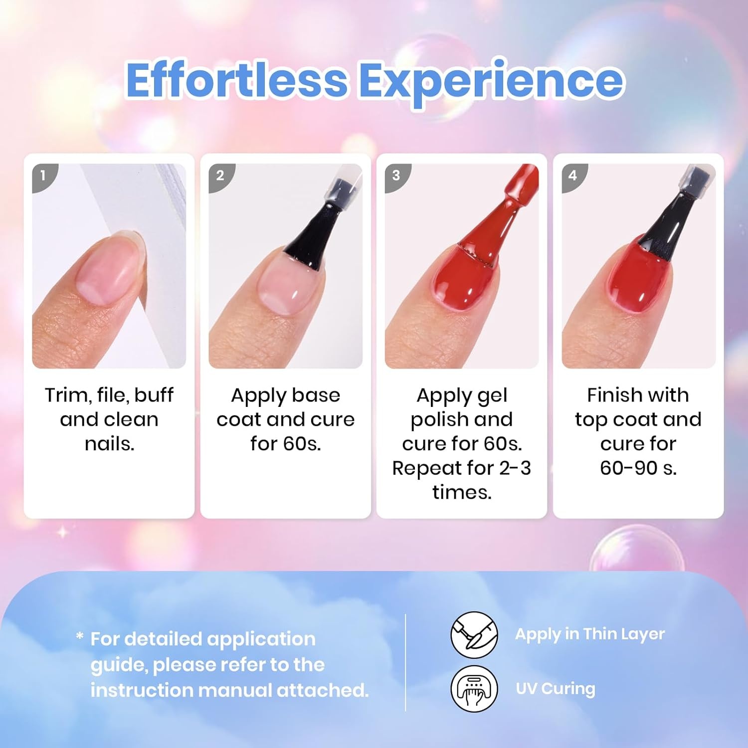 image:imageBeetles Gel Polish Set 39Pcs Red Burgundy Blue Green Nude Pink Purple Gel Nail Polish with Base Top Coat for Manicure Lovers DIY at Home UV LED Needed Gift for Women Enchanted JewelryColorful Candies