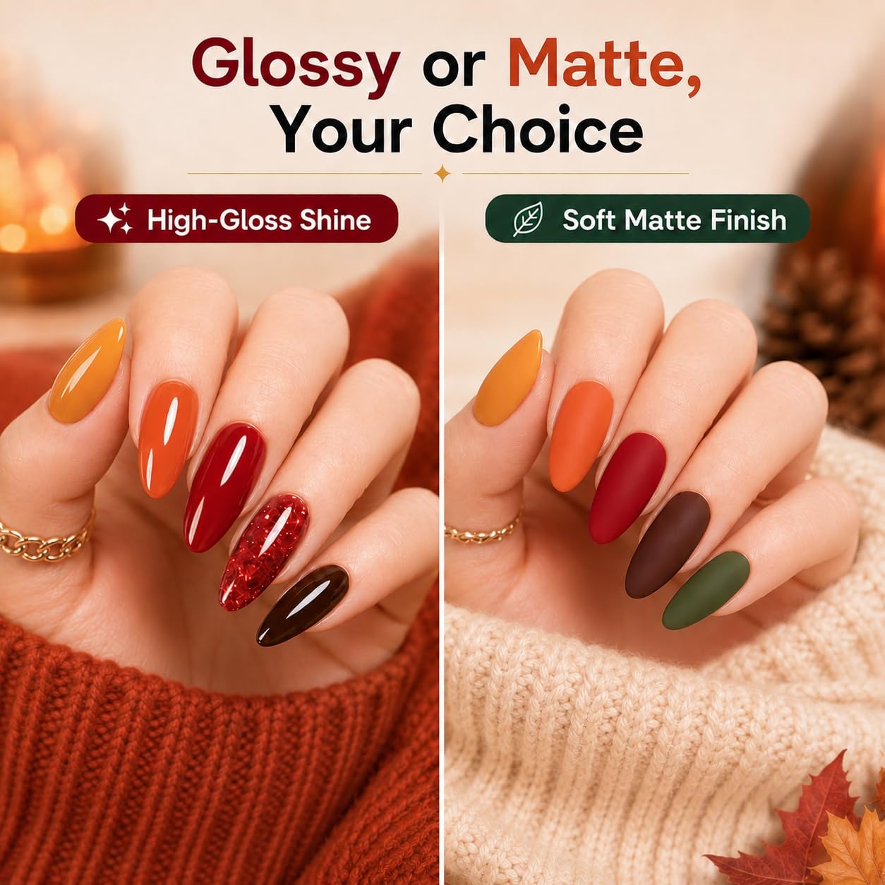 image:imageBeetles Gel Polish Set 39Pcs Red Burgundy Blue Green Nude Pink Purple Gel Nail Polish with Base Top Coat for Manicure Lovers DIY at Home UV LED Needed Gift for Women Enchanted JewelryCozy Campfire