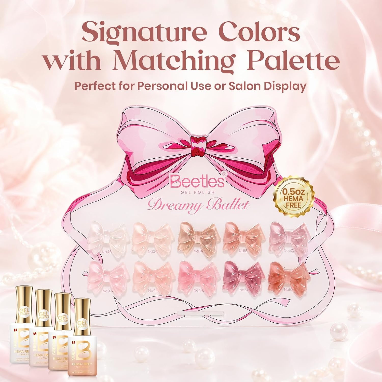 image:imageBeetles Gel Polish Set 39Pcs Red Burgundy Blue Green Nude Pink Purple Gel Nail Polish with Base Top Coat for Manicure Lovers DIY at Home UV LED Needed Gift for Women Enchanted JewelryDreamy Ballet
