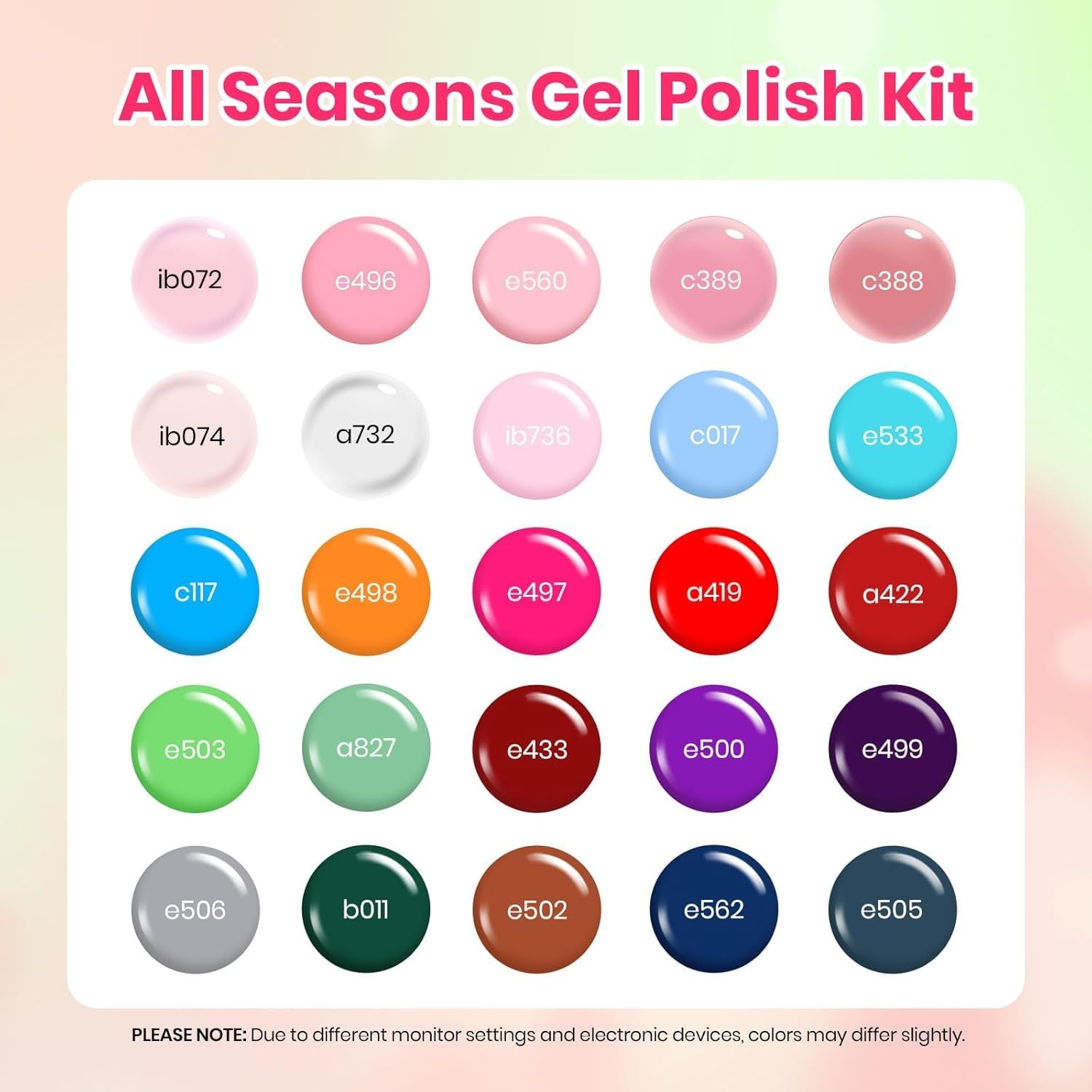 image:imageBeetles Gel Polish Set 39Pcs Red Burgundy Blue Green Nude Pink Purple Gel Nail Polish with Base Top Coat for Manicure Lovers DIY at Home UV LED Needed Gift for Women Enchanted JewelryFourfold Grace