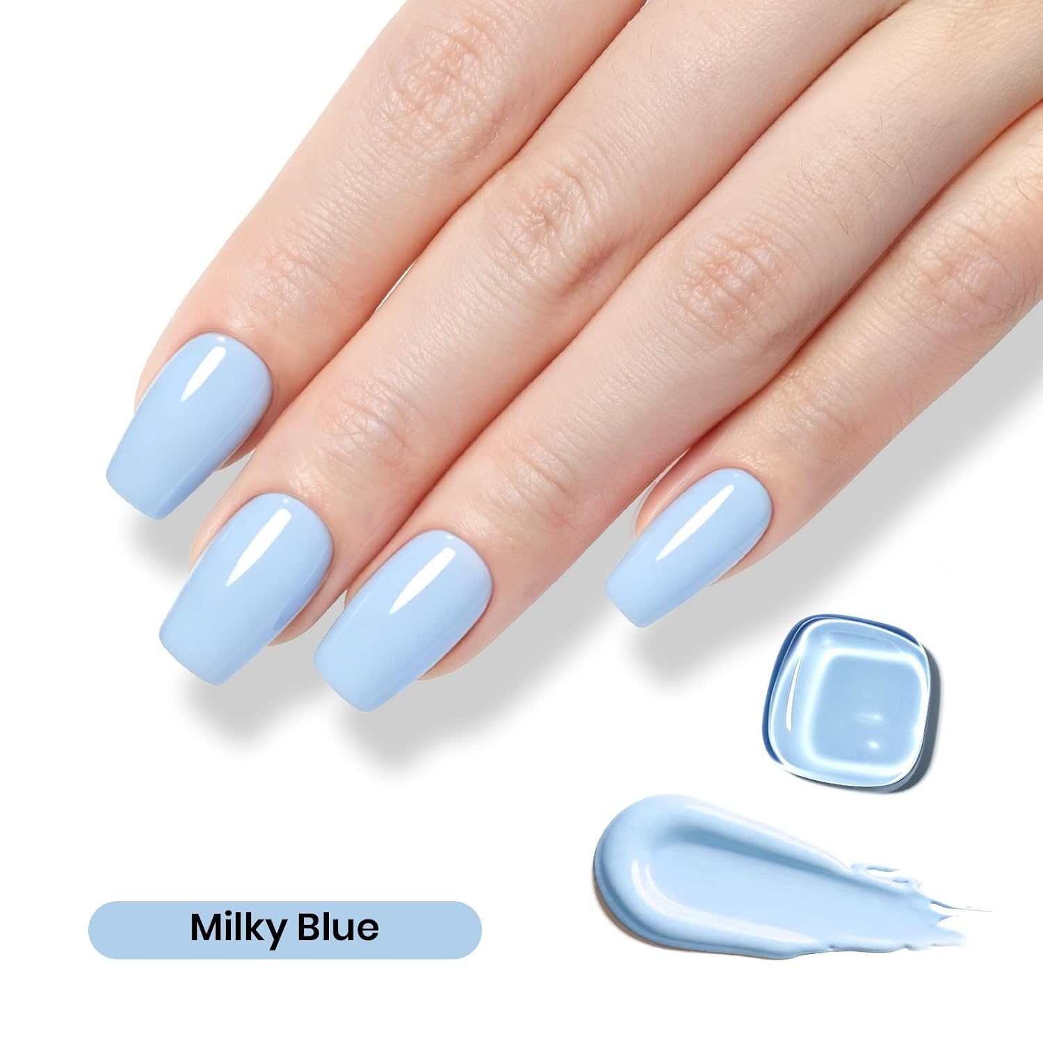 image:imageBeetles Pistachio Latte Cat Eye Gel Polish Brown Base Green Magnetic Glow 15ml Fall Brown Cat Eye Gel Green Magnetic Glass Shimmer Effect Soak Off UV Nail Polish for DIY Nail Art Salon ManicuresD Creme Blue Milky Blue