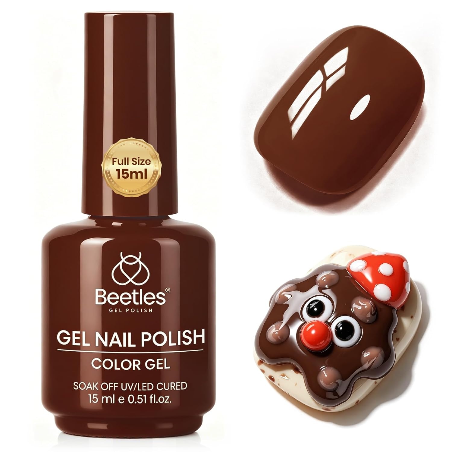 image:imageBeetles Pistachio Latte Cat Eye Gel Polish Brown Base Green Magnetic Glow 15ml Fall Brown Cat Eye Gel Green Magnetic Glass Shimmer Effect Soak Off UV Nail Polish for DIY Nail Art Salon ManicuresI Creme Brown Oat Cocoa