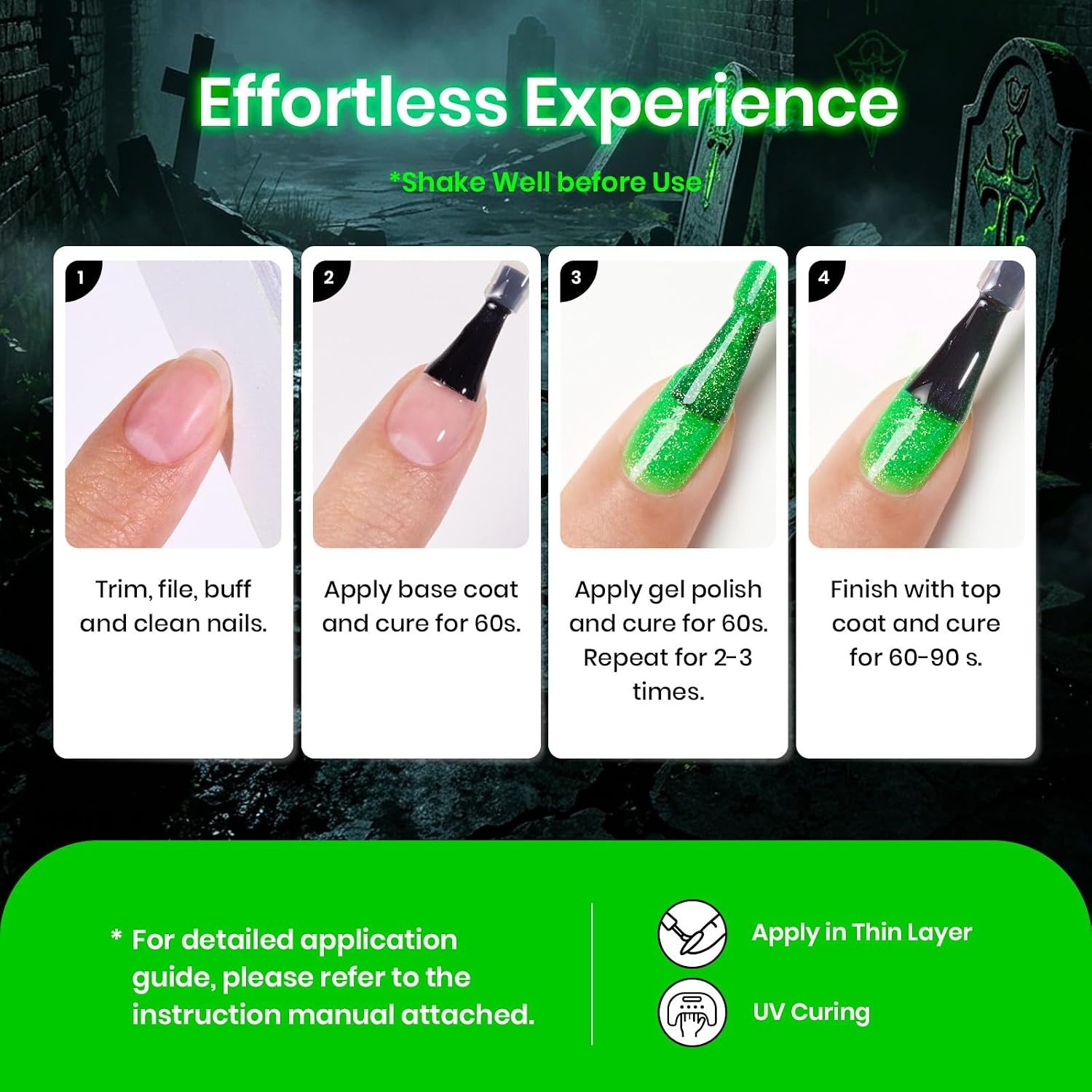 image:imageBeetles Pistachio Latte Cat Eye Gel Polish Brown Base Green Magnetic Glow 15ml Fall Brown Cat Eye Gel Green Magnetic Glass Shimmer Effect Soak Off UV Nail Polish for DIY Nail Art Salon ManicuresGreen Flame