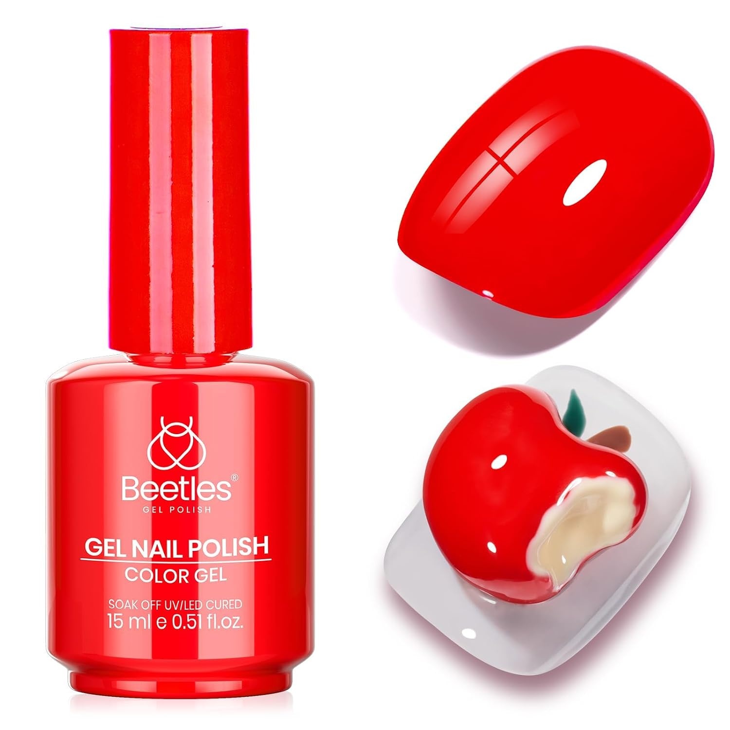 image:imageBeetles Pistachio Latte Cat Eye Gel Polish Brown Base Green Magnetic Glow 15ml Fall Brown Cat Eye Gel Green Magnetic Glass Shimmer Effect Soak Off UV Nail Polish for DIY Nail Art Salon ManicuresC Creme Red Heatwave