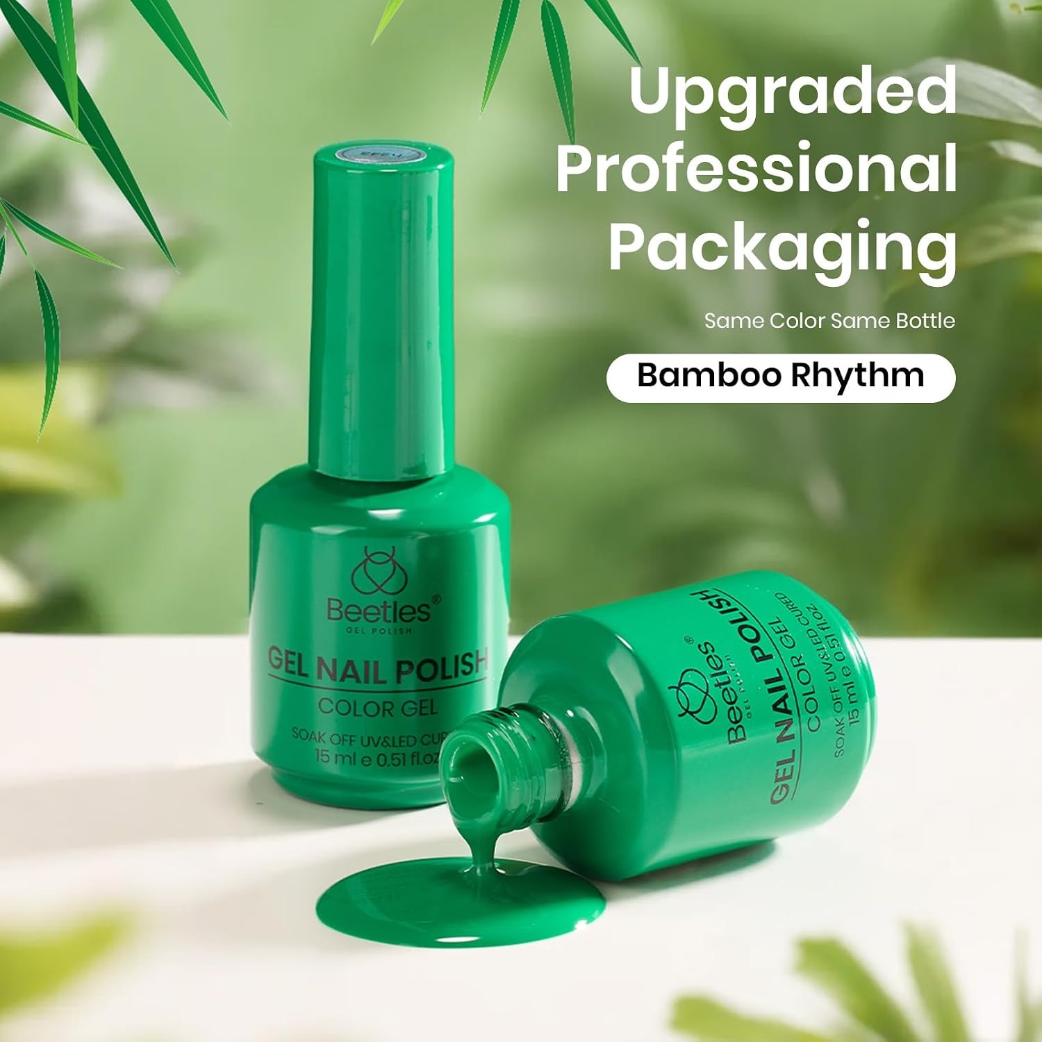 image:imageBeetles Pistachio Latte Cat Eye Gel Polish Brown Base Green Magnetic Glow 15ml Fall Brown Cat Eye Gel Green Magnetic Glass Shimmer Effect Soak Off UV Nail Polish for DIY Nail Art Salon ManicuresH Creme Green Bamboo Rhythm