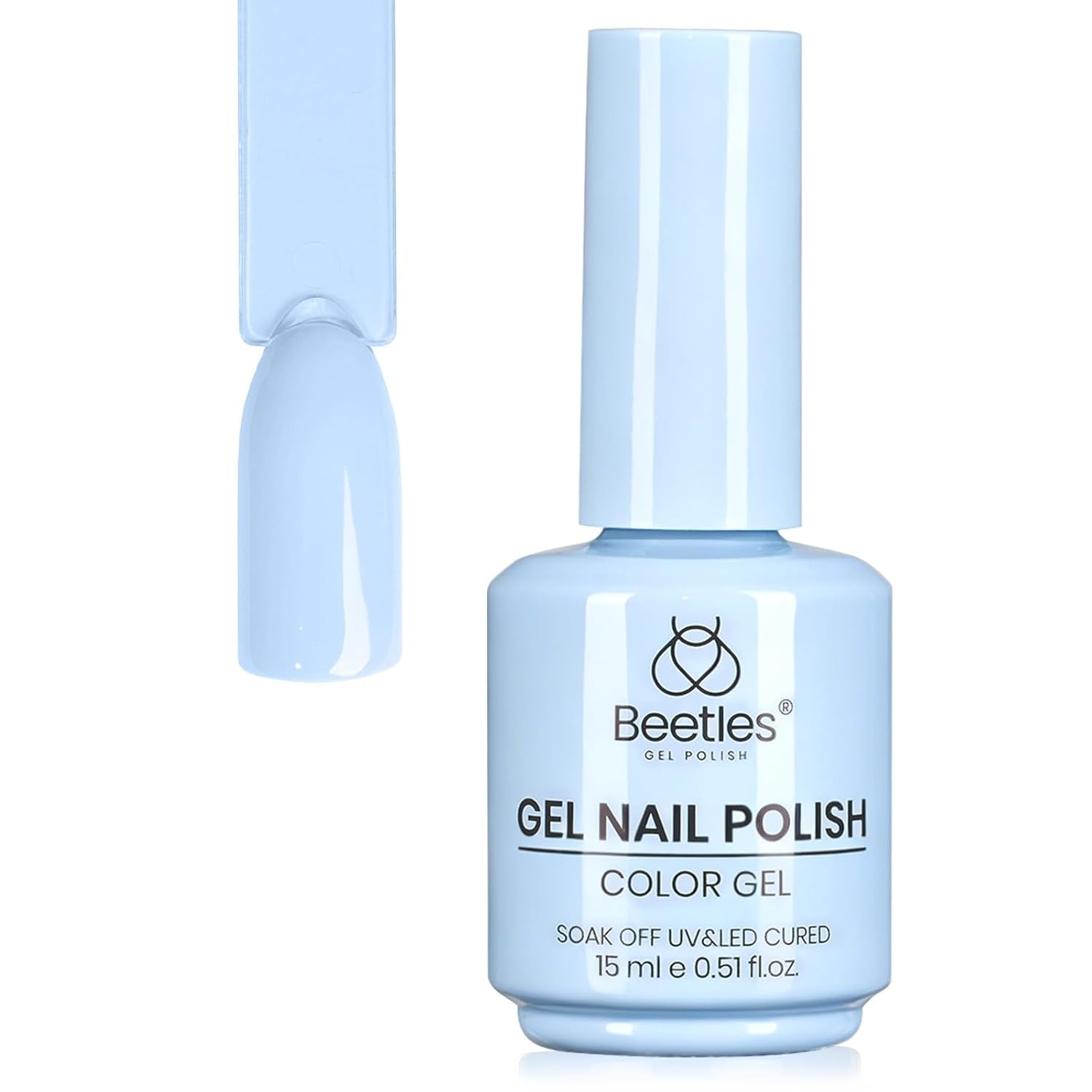 image:imageBeetles Pistachio Latte Cat Eye Gel Polish Brown Base Green Magnetic Glow 15ml Fall Brown Cat Eye Gel Green Magnetic Glass Shimmer Effect Soak Off UV Nail Polish for DIY Nail Art Salon ManicuresD Creme Blue Milky Blue