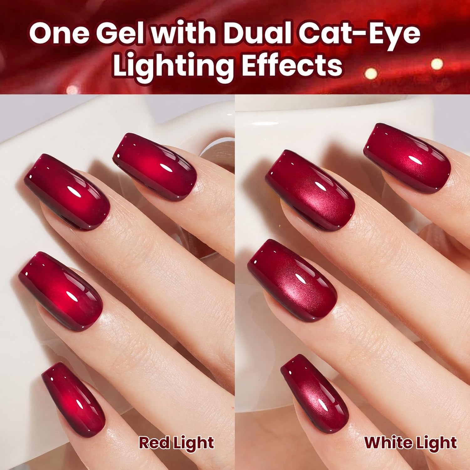 image:imageBeetles Pistachio Latte Cat Eye Gel Polish Brown Base Green Magnetic Glow 15ml Fall Brown Cat Eye Gel Green Magnetic Glass Shimmer Effect Soak Off UV Nail Polish for DIY Nail Art Salon ManicuresA Glassy Red WineStained Cherry