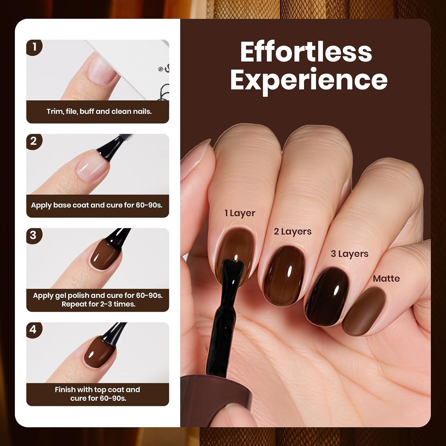 image:imageBeetles Pistachio Latte Cat Eye Gel Polish Brown Base Green Magnetic Glow 15ml Fall Brown Cat Eye Gel Green Magnetic Glass Shimmer Effect Soak Off UV Nail Polish for DIY Nail Art Salon ManicuresA Sheer Brown Morning Mocha