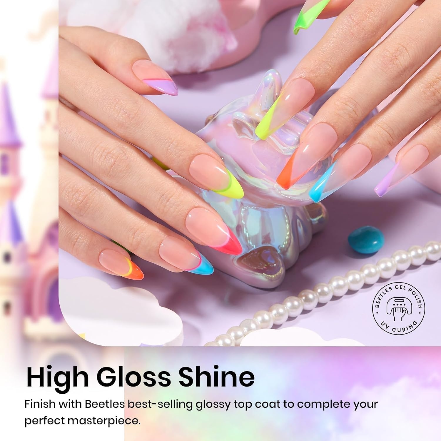 image:imageBeetles Purple Gel Nail Polish Set 6 Colors Nude Deep Purple Pink Glitter Gel Polish Confetti Collection Soak Off Uv Led Nail Art Manicure Kit Gifts for WomenD Creme Rainbow Kingdom