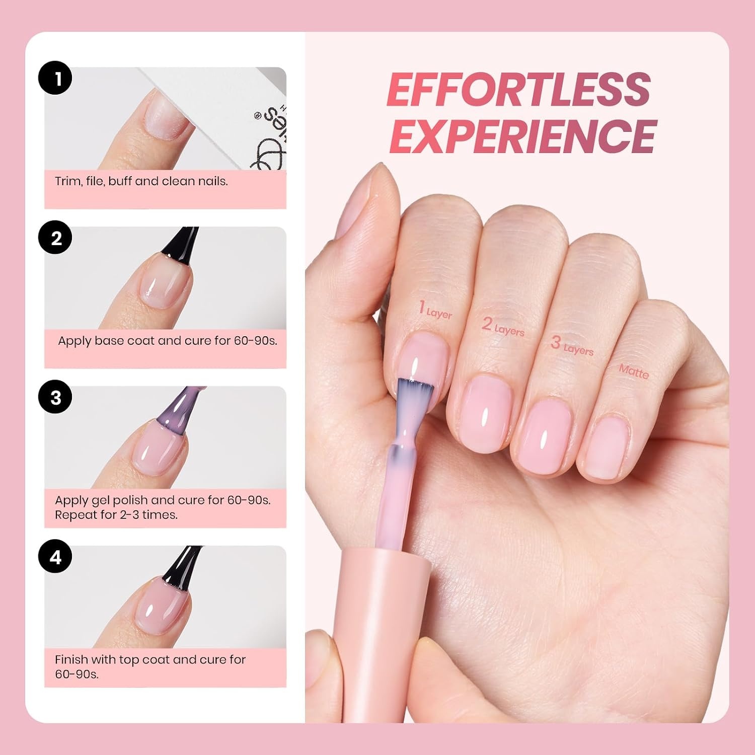 image:imageBeetles Purple Gel Nail Polish Set 6 Colors Nude Deep Purple Pink Glitter Gel Polish Confetti Collection Soak Off Uv Led Nail Art Manicure Kit Gifts for WomenA Sheer Understated Grace