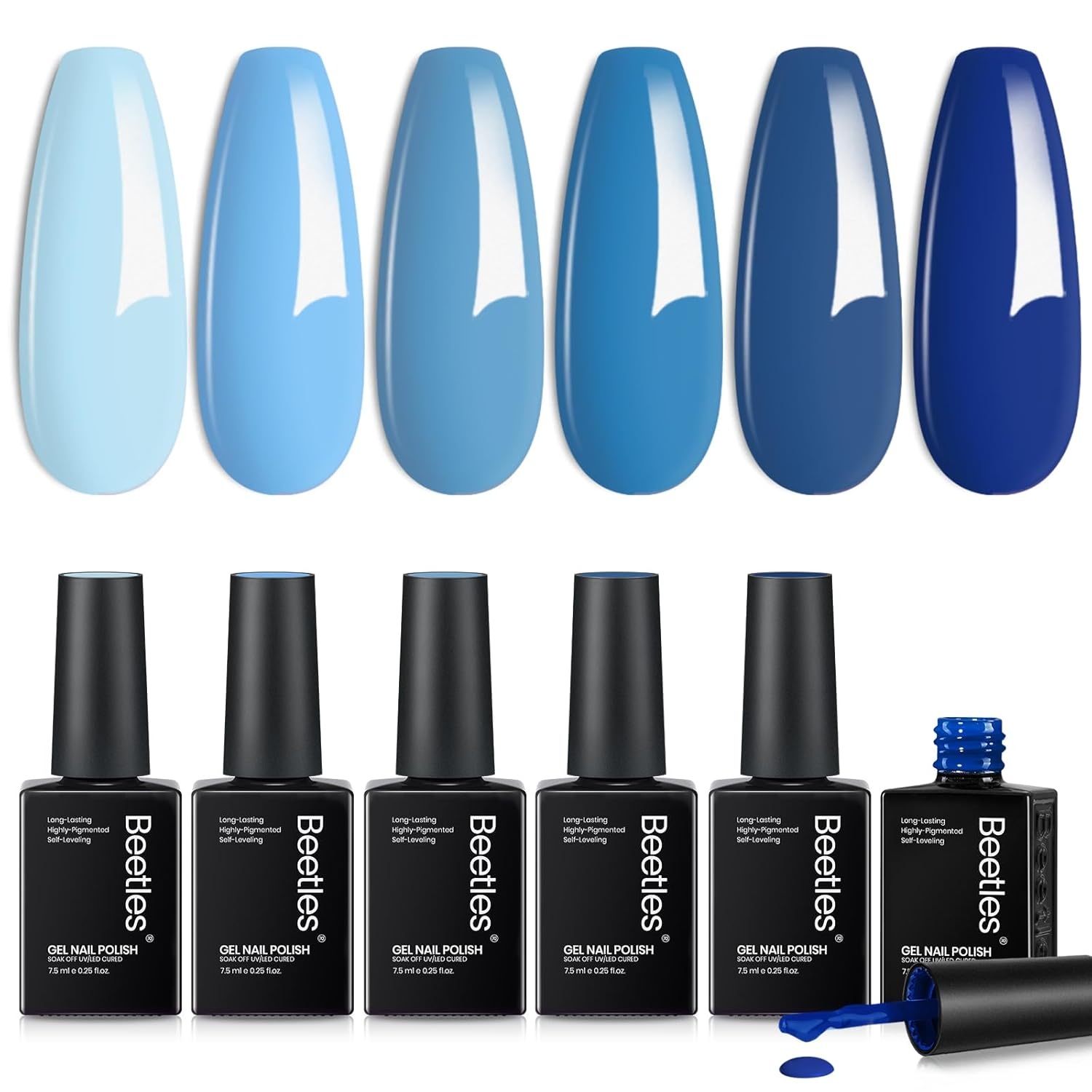 image:imageBeetles Purple Gel Nail Polish Set 6 Colors Nude Deep Purple Pink Glitter Gel Polish Confetti Collection Soak Off Uv Led Nail Art Manicure Kit Gifts for WomenA Creme Ocean Range