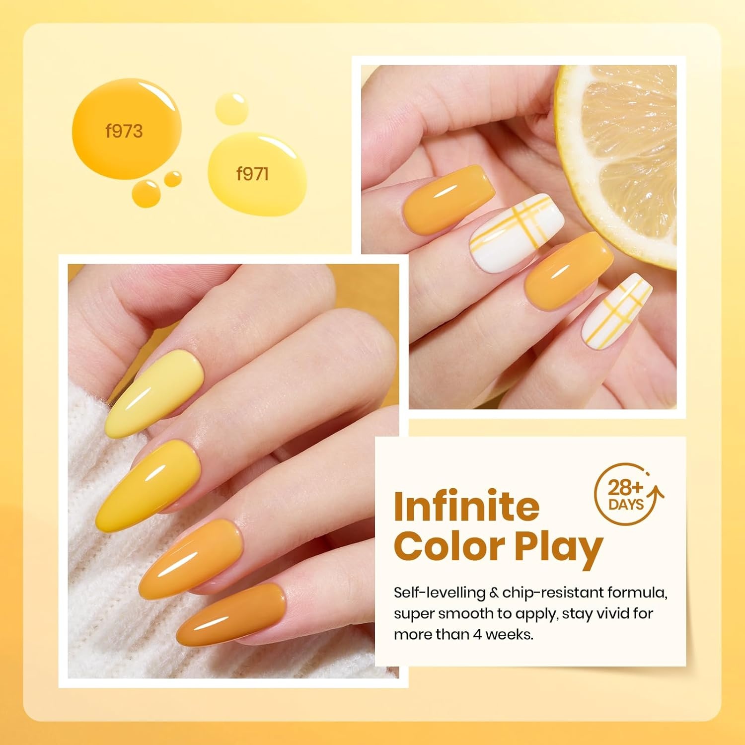 image:imageBeetles Purple Gel Nail Polish Set 6 Colors Nude Deep Purple Pink Glitter Gel Polish Confetti Collection Soak Off Uv Led Nail Art Manicure Kit Gifts for WomenA Creme Lemon Whispers