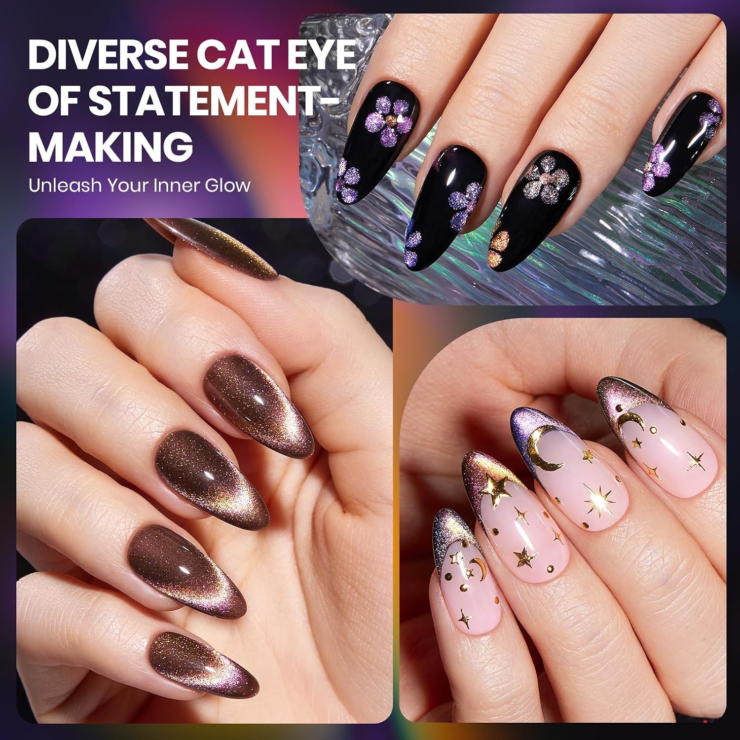 image:imageBeetles Purple Gel Nail Polish Set 6 Colors Nude Deep Purple Pink Glitter Gel Polish Confetti Collection Soak Off Uv Led Nail Art Manicure Kit Gifts for WomenA Glassy Enchanted Spectrum