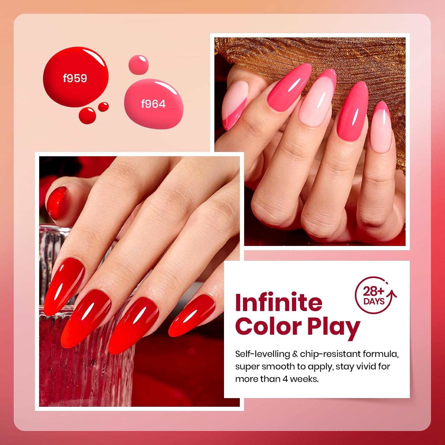 image:imageBeetles Purple Gel Nail Polish Set 6 Colors Nude Deep Purple Pink Glitter Gel Polish Confetti Collection Soak Off Uv Led Nail Art Manicure Kit Gifts for WomenA Creme Crimson Horizon