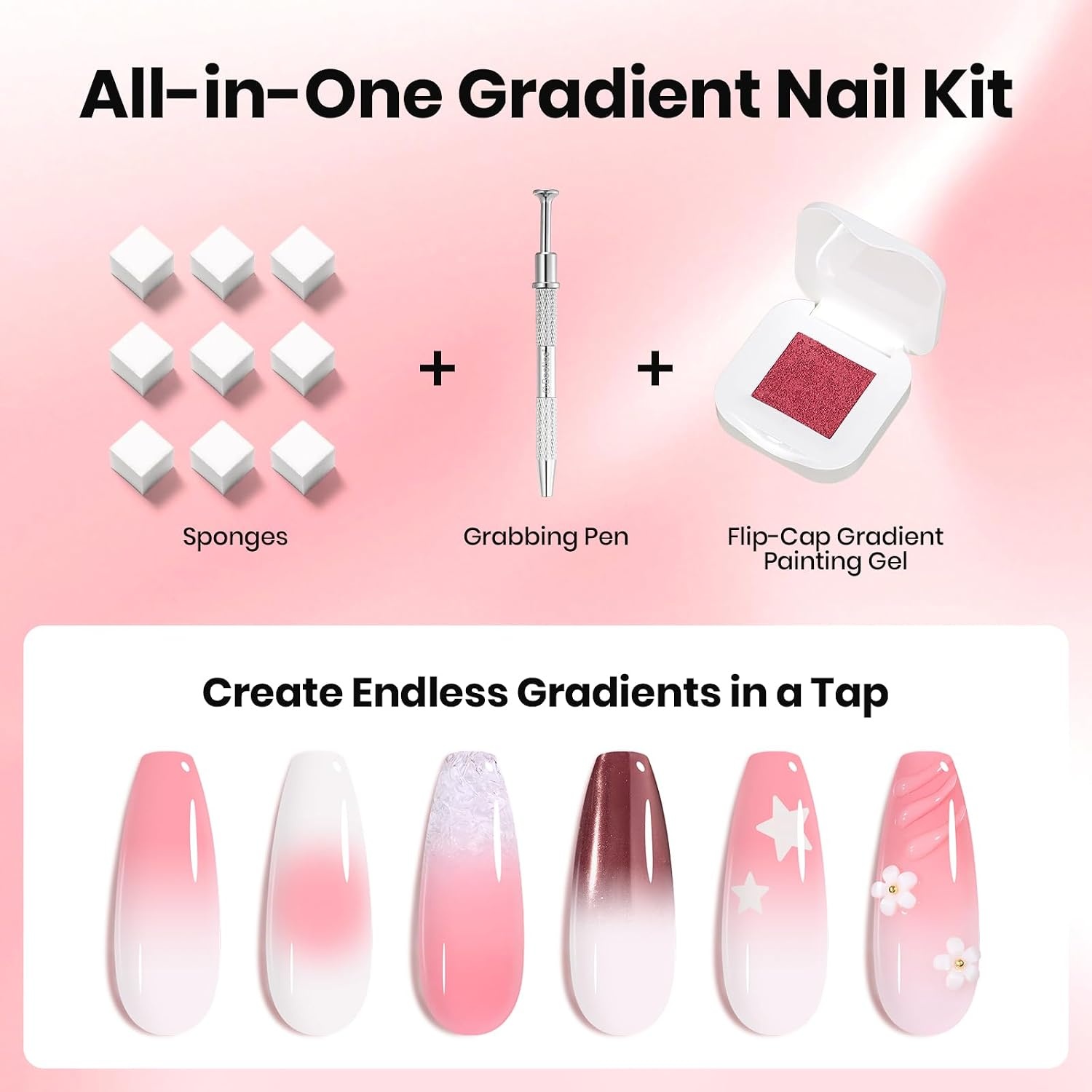 image:imageBeetles Purple Gel Nail Polish Set 6 Colors Nude Deep Purple Pink Glitter Gel Polish Confetti Collection Soak Off Uv Led Nail Art Manicure Kit Gifts for WomenWhite Nail Sponge Pink Pat Painting Gel