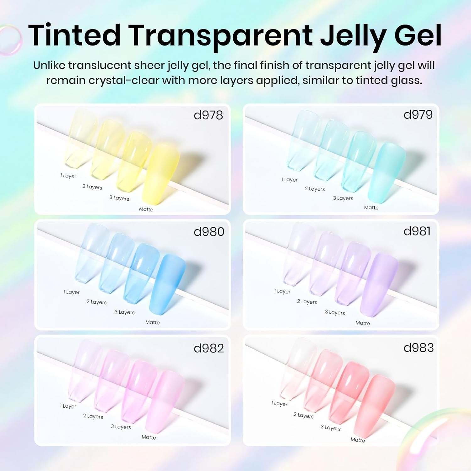 image:imageBeetles Purple Gel Nail Polish Set 6 Colors Nude Deep Purple Pink Glitter Gel Polish Confetti Collection Soak Off Uv Led Nail Art Manicure Kit Gifts for WomenD Sheer Crystal Candy
