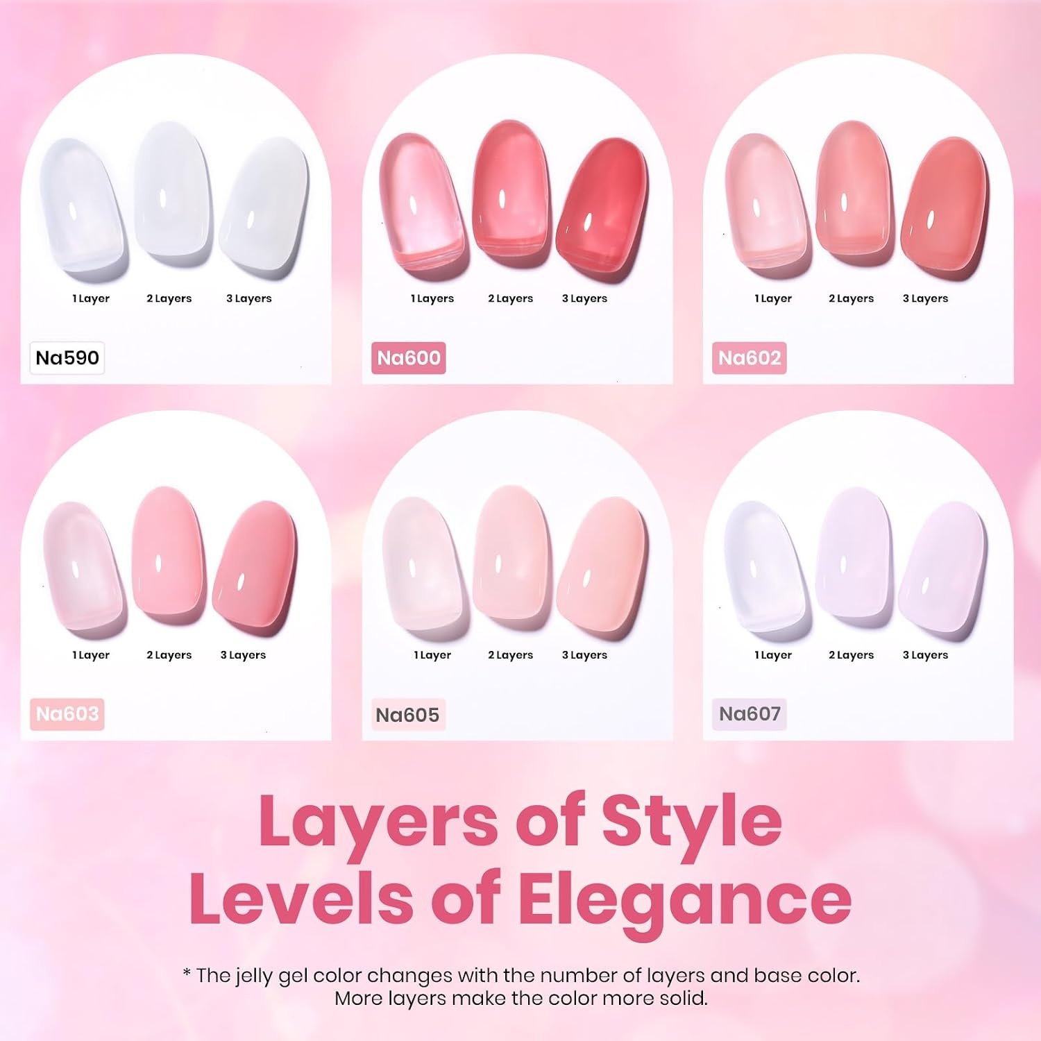 image:imageBeetles Purple Gel Nail Polish Set 6 Colors Nude Deep Purple Pink Glitter Gel Polish Confetti Collection Soak Off Uv Led Nail Art Manicure Kit Gifts for WomenA Sheer Peachy Cream